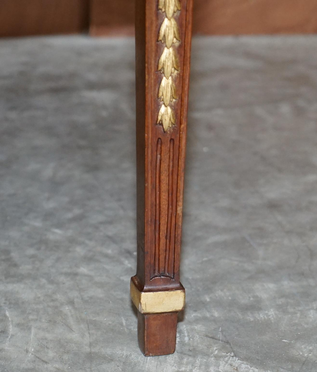 Stunning circa 1900 George Hepplewhite Style Hardwood Giltwood Georgian Armchair For Sale 7