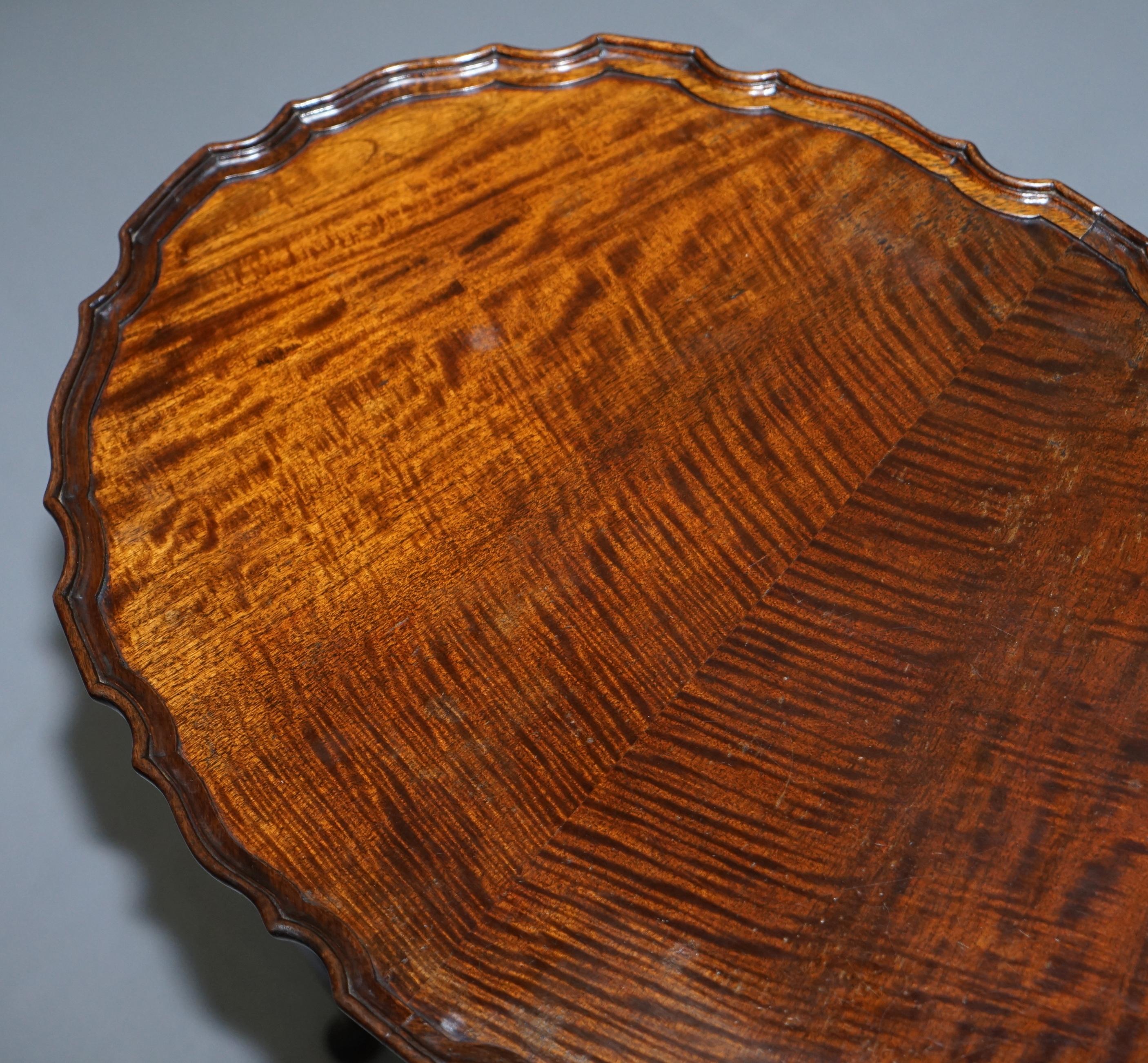 Early 20th Century Stunning circa 1920s Flamed Mahogany Nest of Oval Tables Gorgeously Made