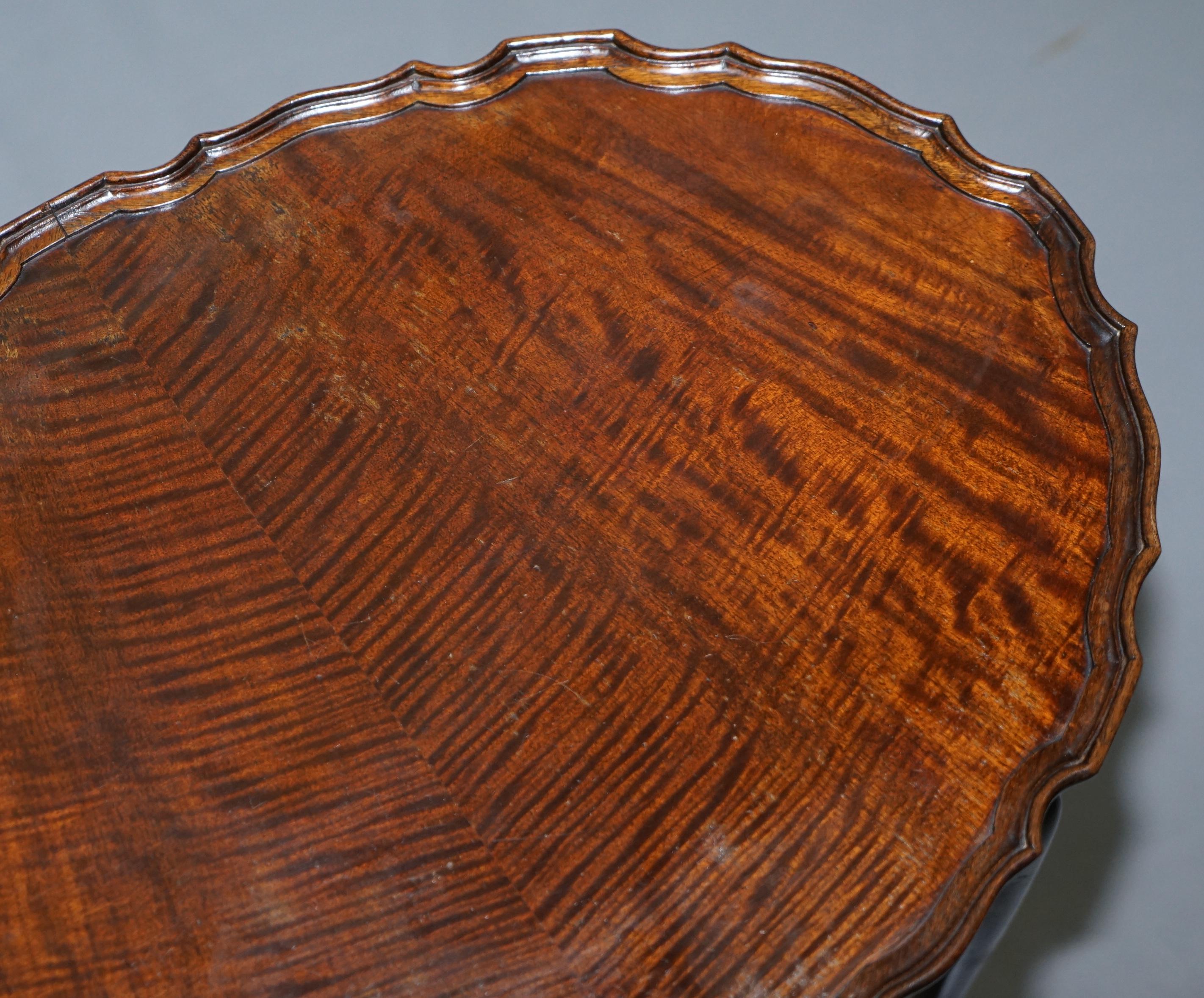 Stunning circa 1920s Flamed Mahogany Nest of Oval Tables Gorgeously Made 1