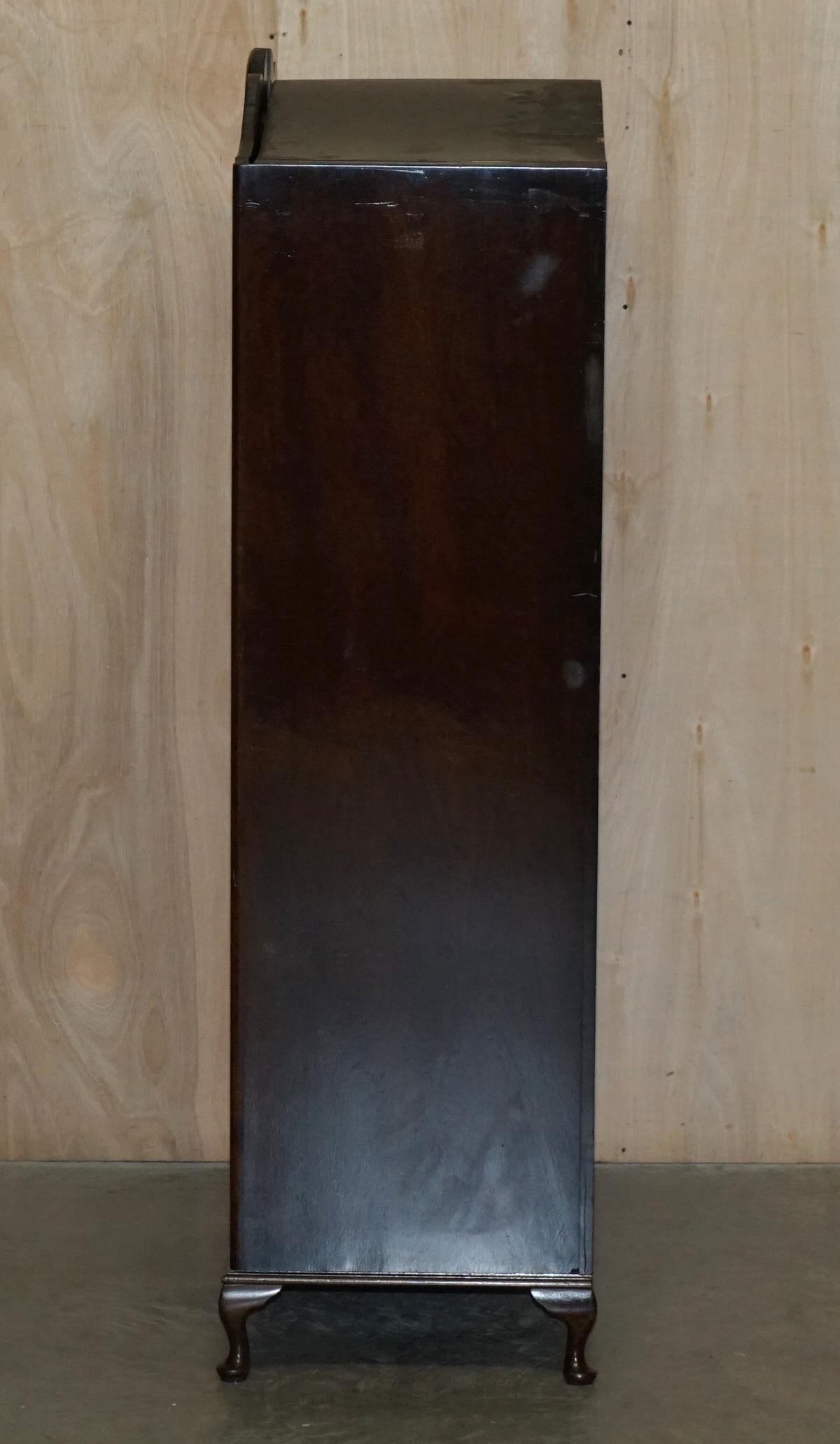 Stunning circa 1930's Maple & Co Burr Walnut Double Bank Wardrobe with Mirror 5