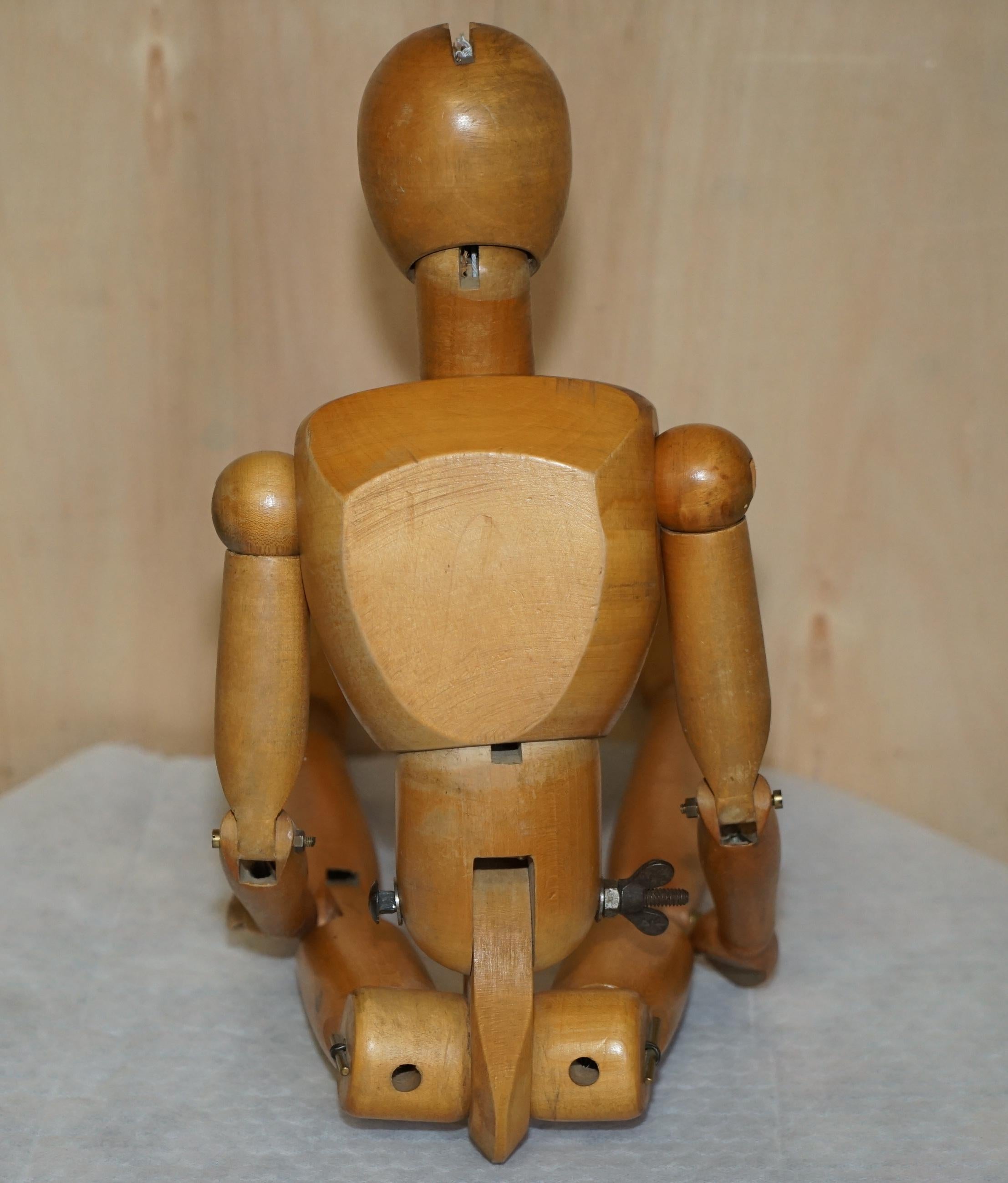 impresionante figura de artistas franceses antiguos de circa 1950 de tamaño mediano con un bonito pátina en venta 5