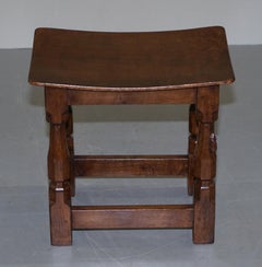 Stunning circa 1950s Robert Mouseman Thompson Fully Restored Stool Must See