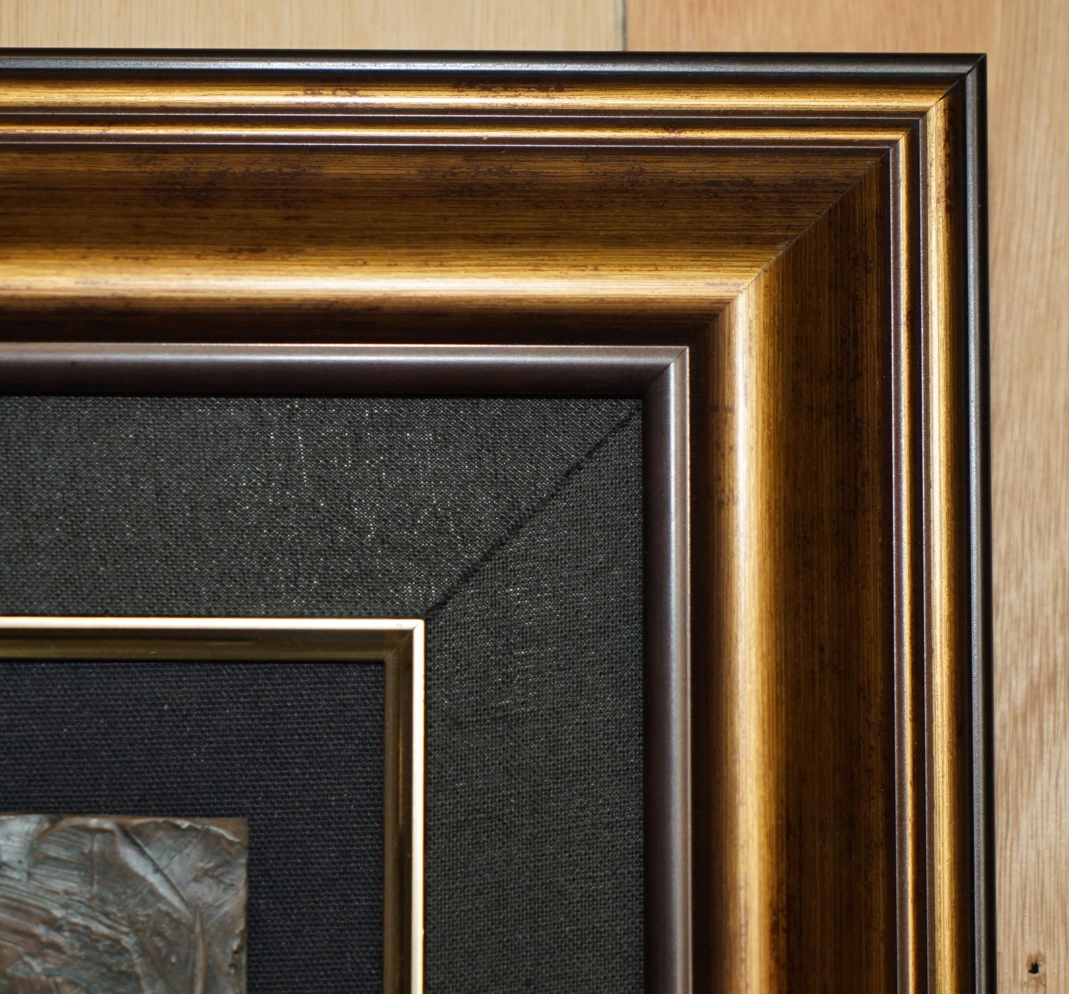 STUNNING CIRCA 2000 BILL MACK CARELESS BRONZE PLASTER 3D PICTURE OF TWO LOVERs im Angebot 3