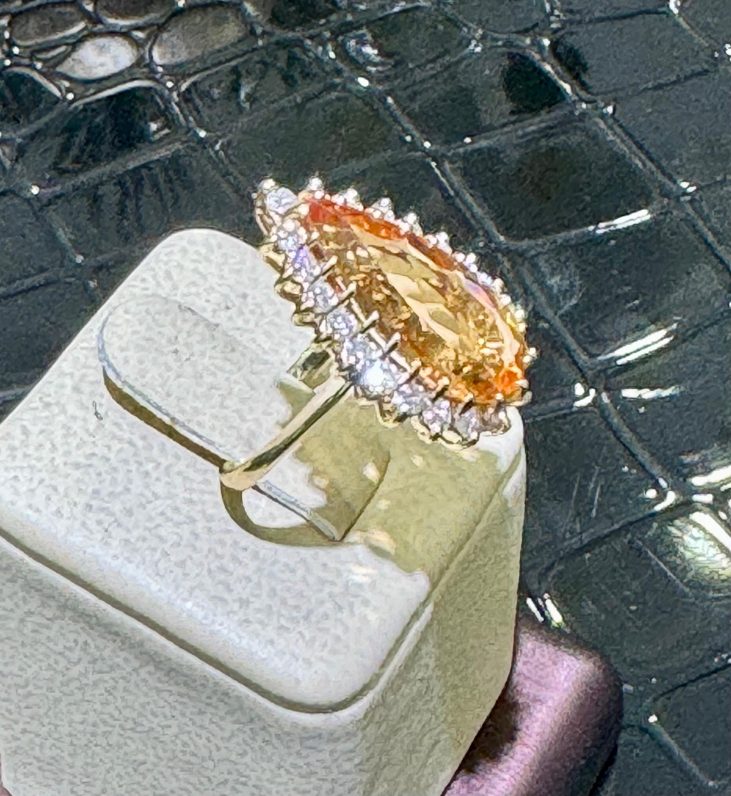 Stunning Pear cut Citrine & Diamond Ring In 14k.

Approximately 0.85 carats in diamonds.

Size 6.5