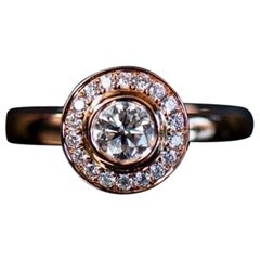 Stupendo anello di fidanzamento classico in oro rosa 18KT misura 5