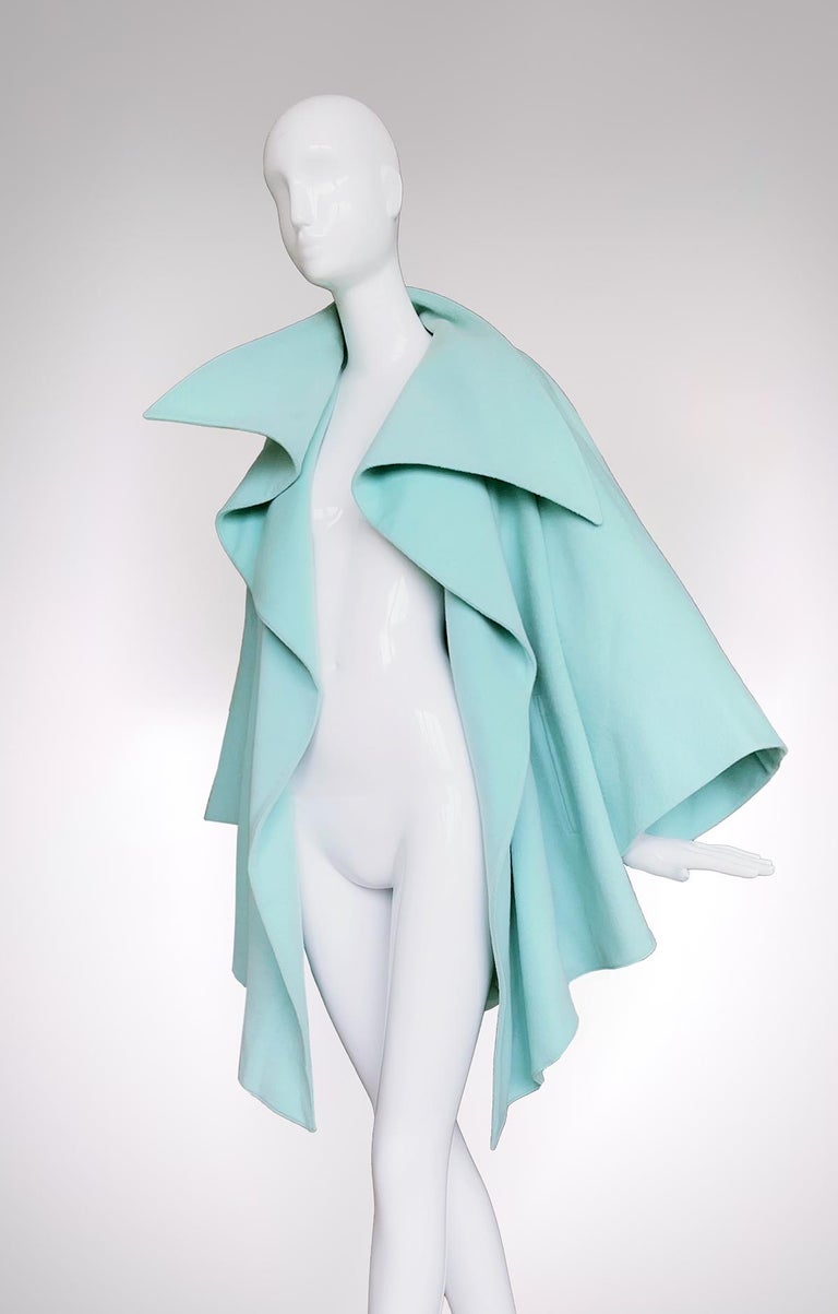 Stunning Claude Montana FW 1990 Archival Runway Coat Sculptural 