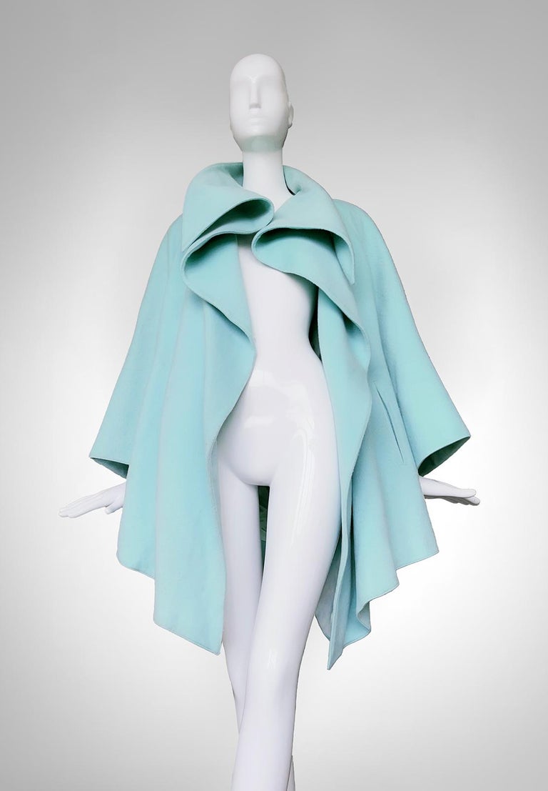 Stunning Claude Montana FW 1990 Archival Runway Coat Sculptural 