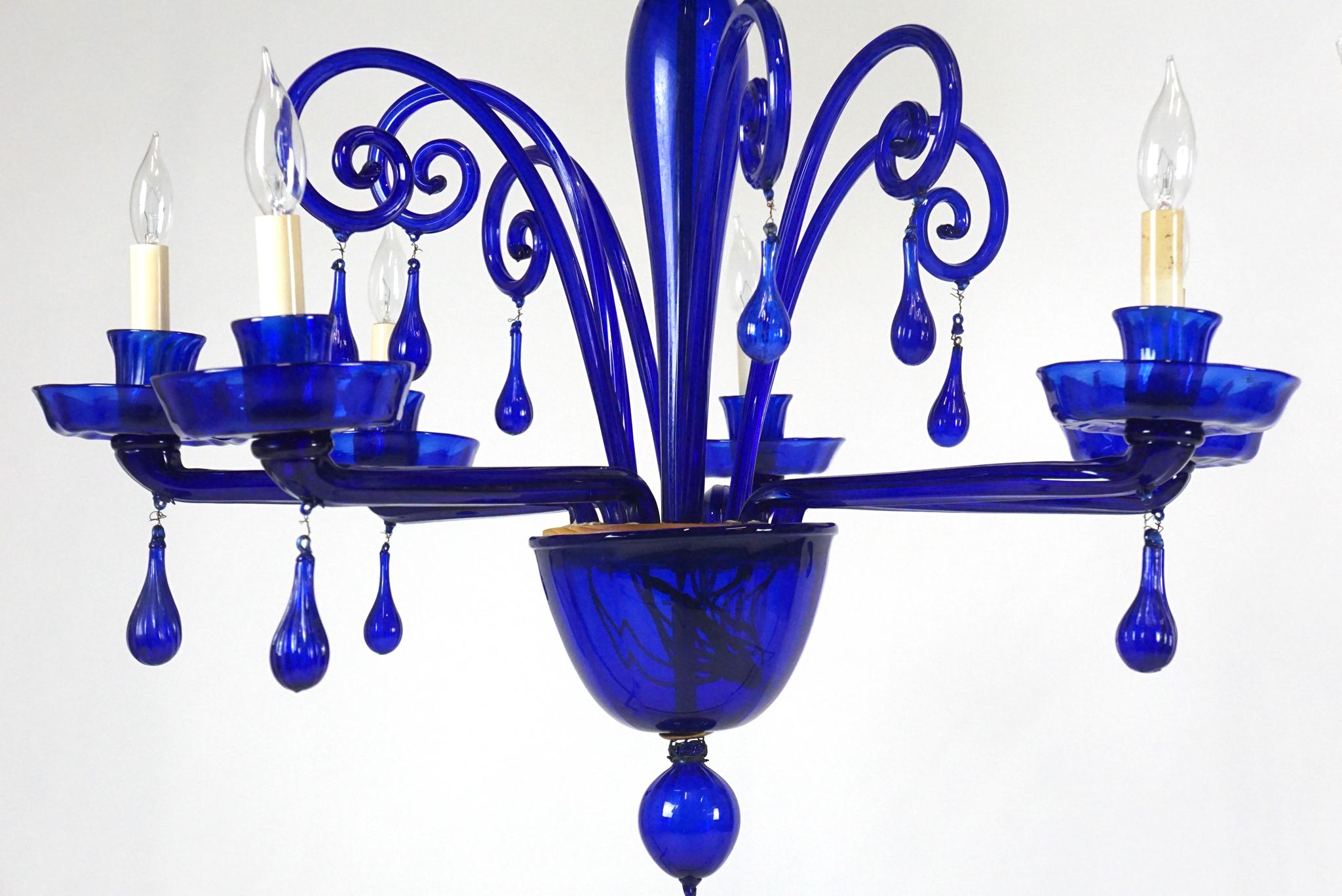 cobalt blue chandelier