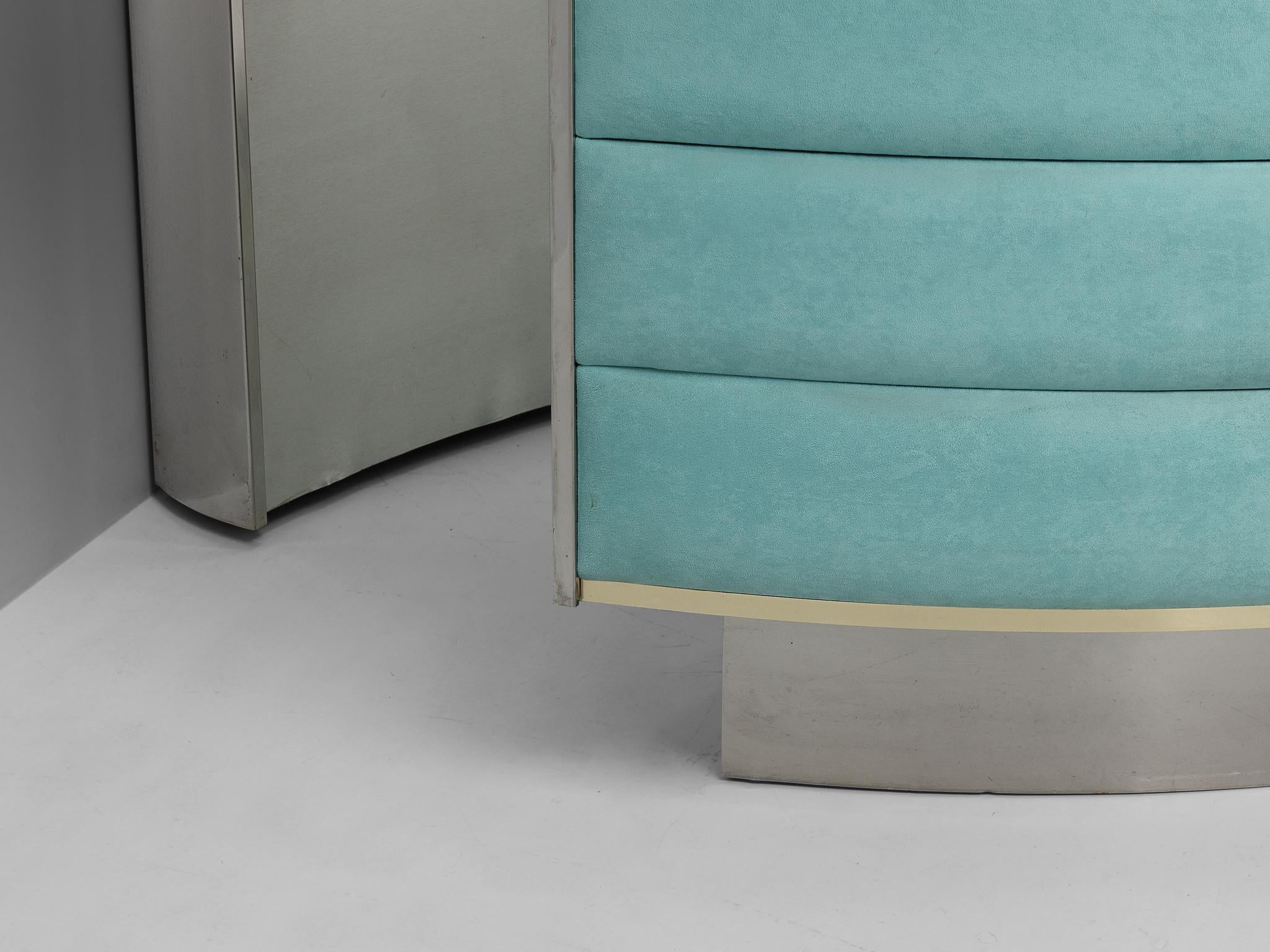 Stunning Cocktail Bar Cabinet with Stool in The Style of Willy Rizzo en Bueno estado para la venta en Waalwijk, NL