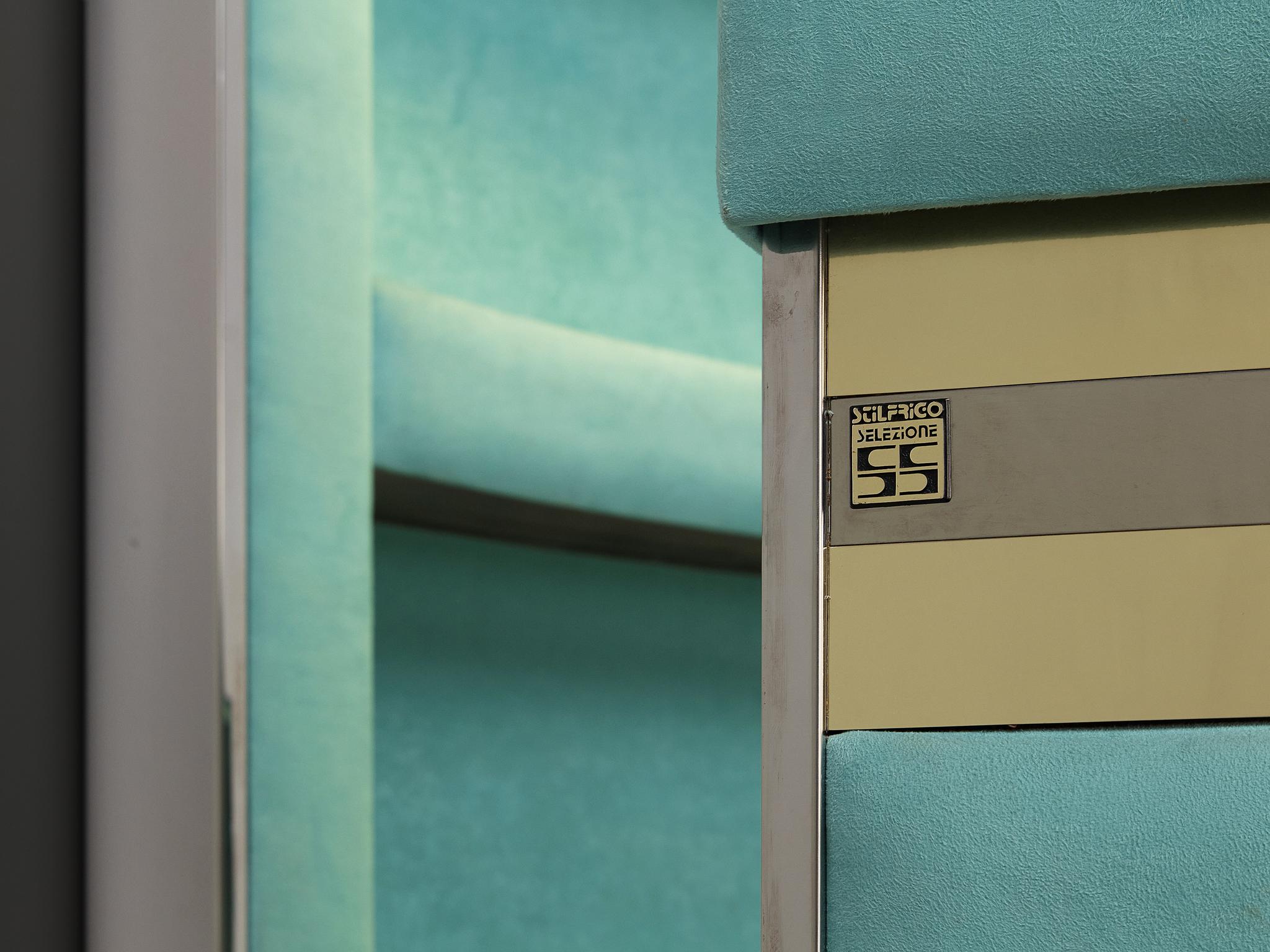 Stunning Cocktail Bar Cabinet with Stool in The Style of Willy Rizzo en venta 2