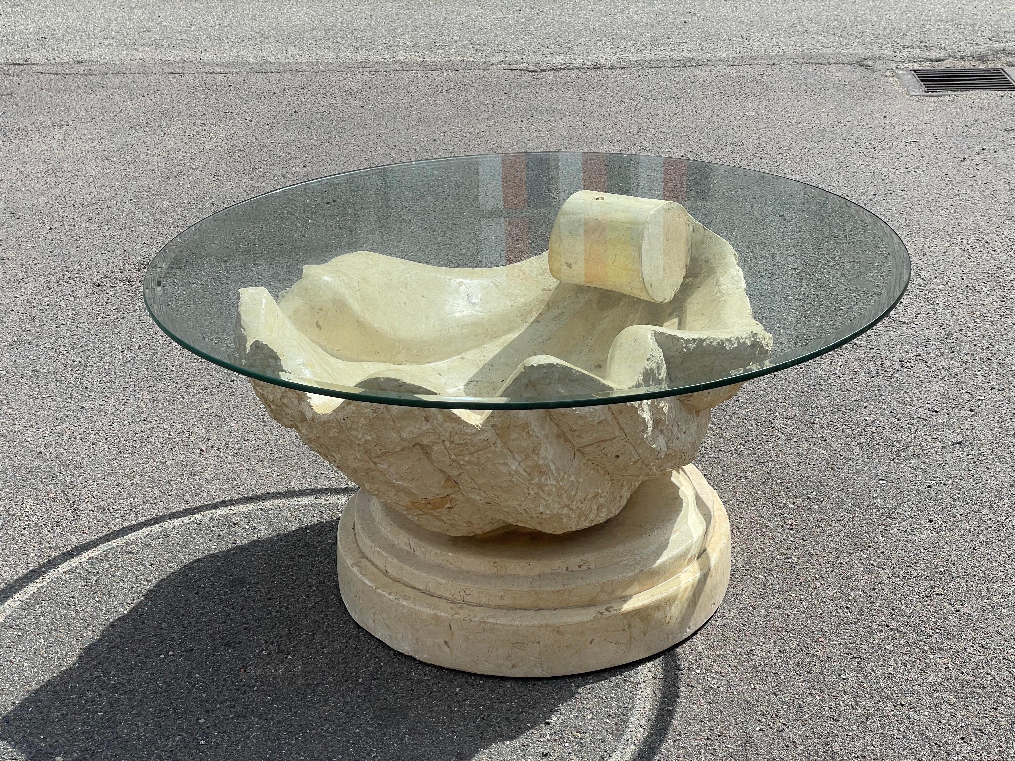 Late 20th Century Stunning coffee table by Magnussen Ponte, 1980s from exquisite Mactan stone