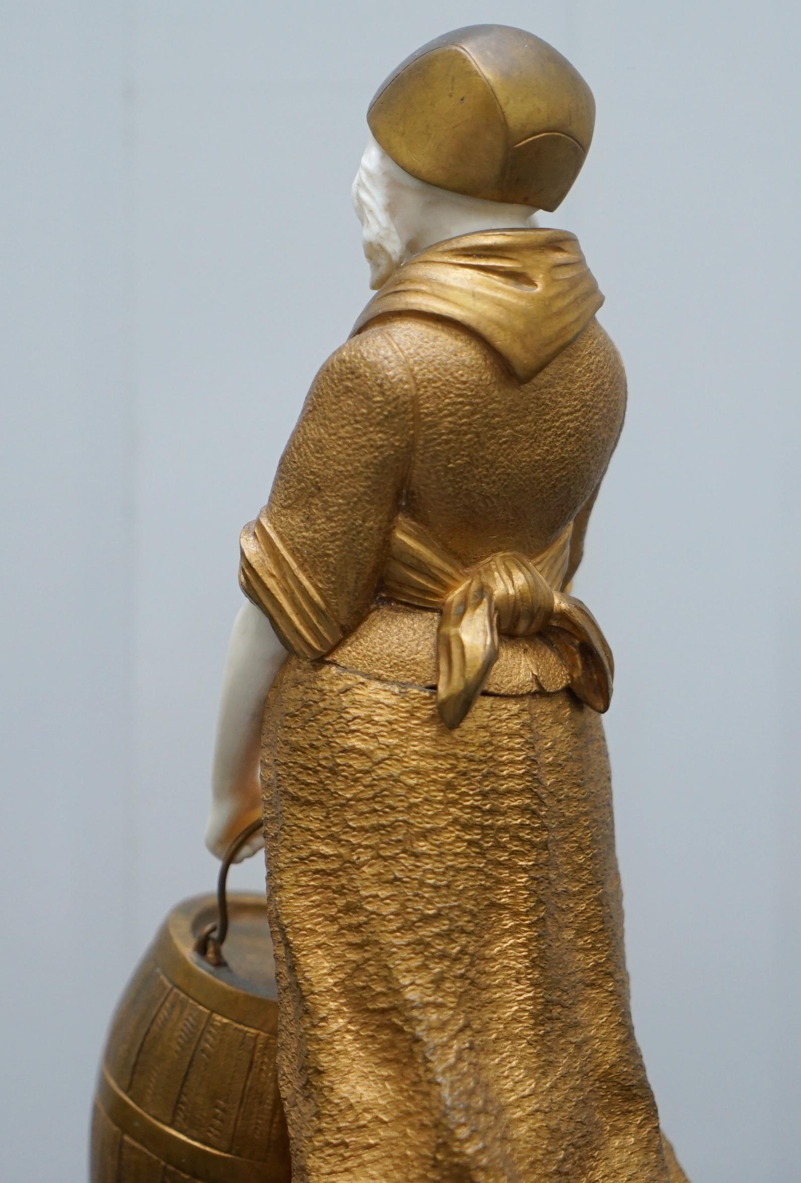 Stunning Collectable 19th Century French Gilt Bronze Dominique Alonzo Statue 11