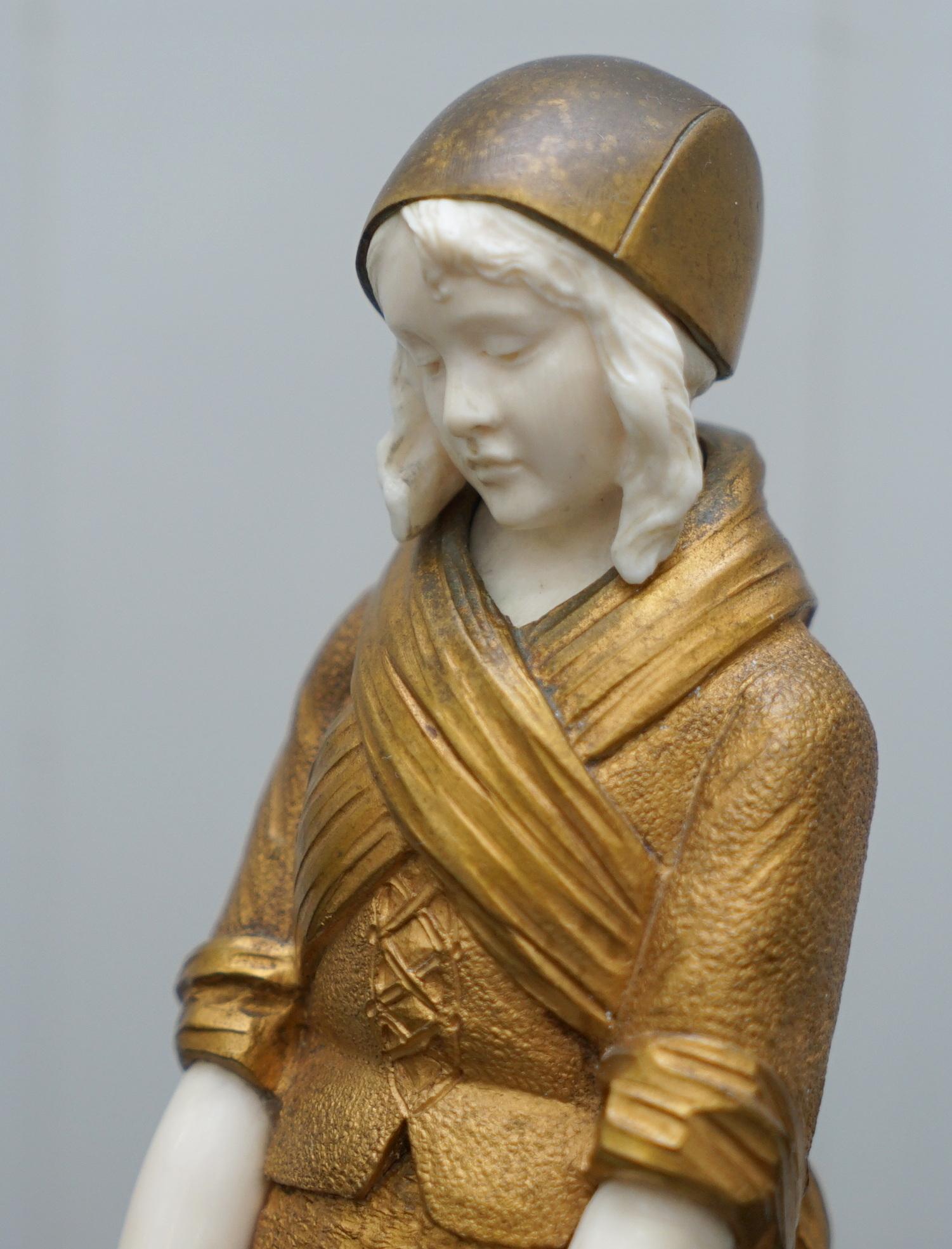 Stunning Collectable 19th Century French Gilt Bronze Dominique Alonzo Statue 13