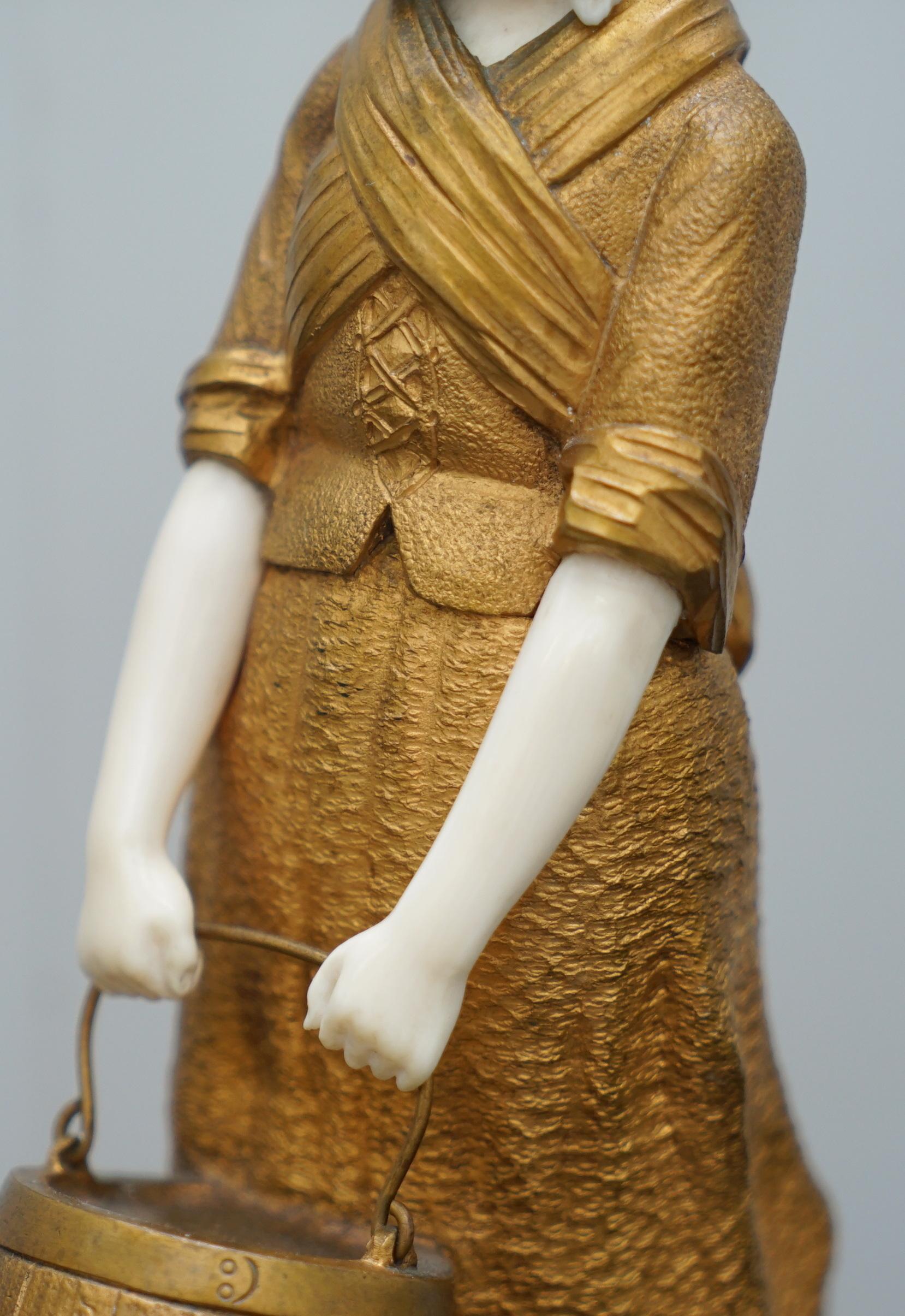 Stunning Collectable 19th Century French Gilt Bronze Dominique Alonzo Statue 14