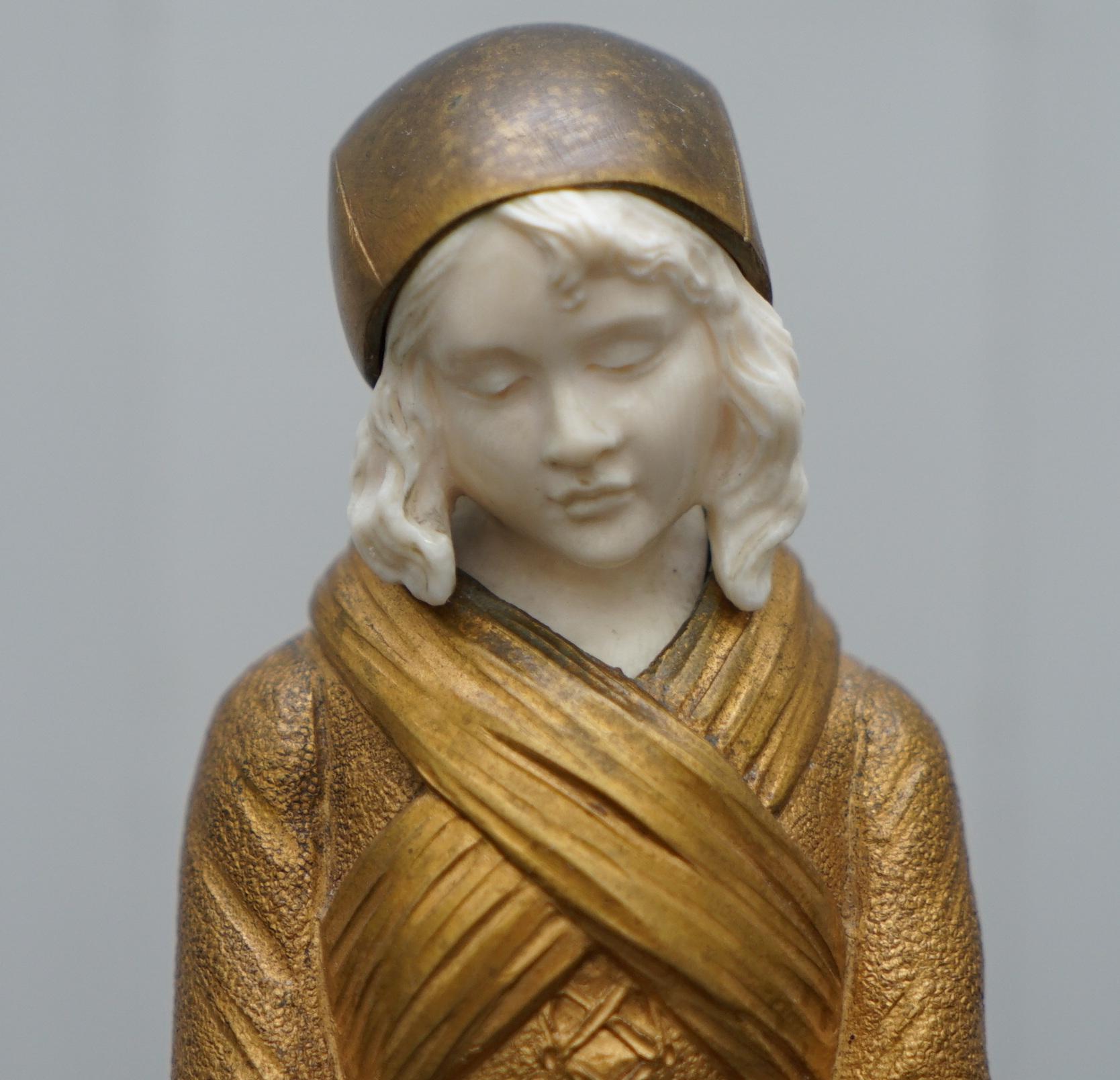 Stunning Collectable 19th Century French Gilt Bronze Dominique Alonzo Statue 16