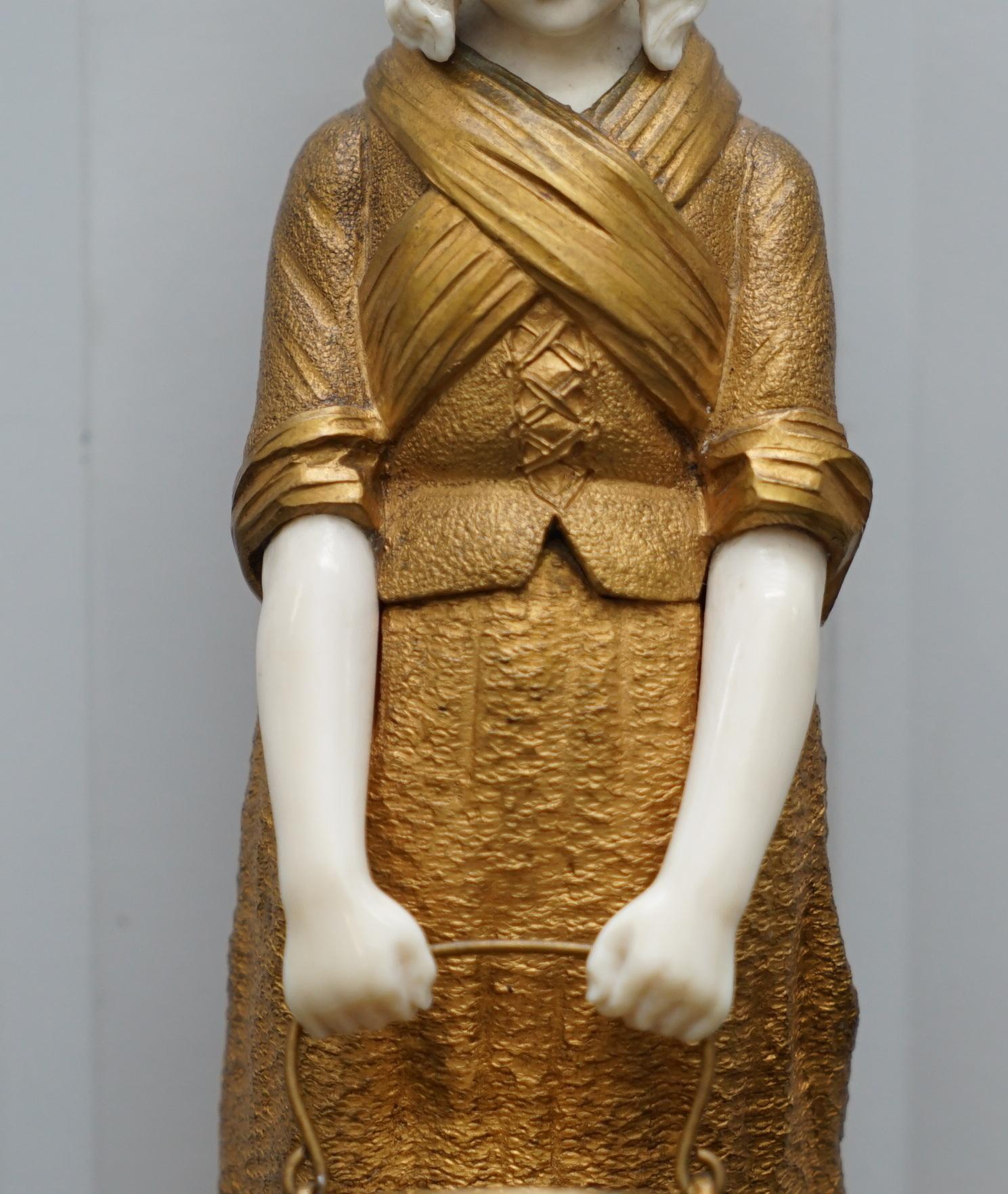Stunning Collectable 19th Century French Gilt Bronze Dominique Alonzo Statue 3