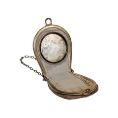 Stunning Collectible Brass 19th Century Cowgirl Makeup Pouch