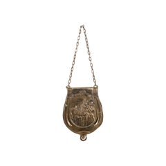 Stunning Collectible Brass 19th Century Cowgirl Makeup Pouch