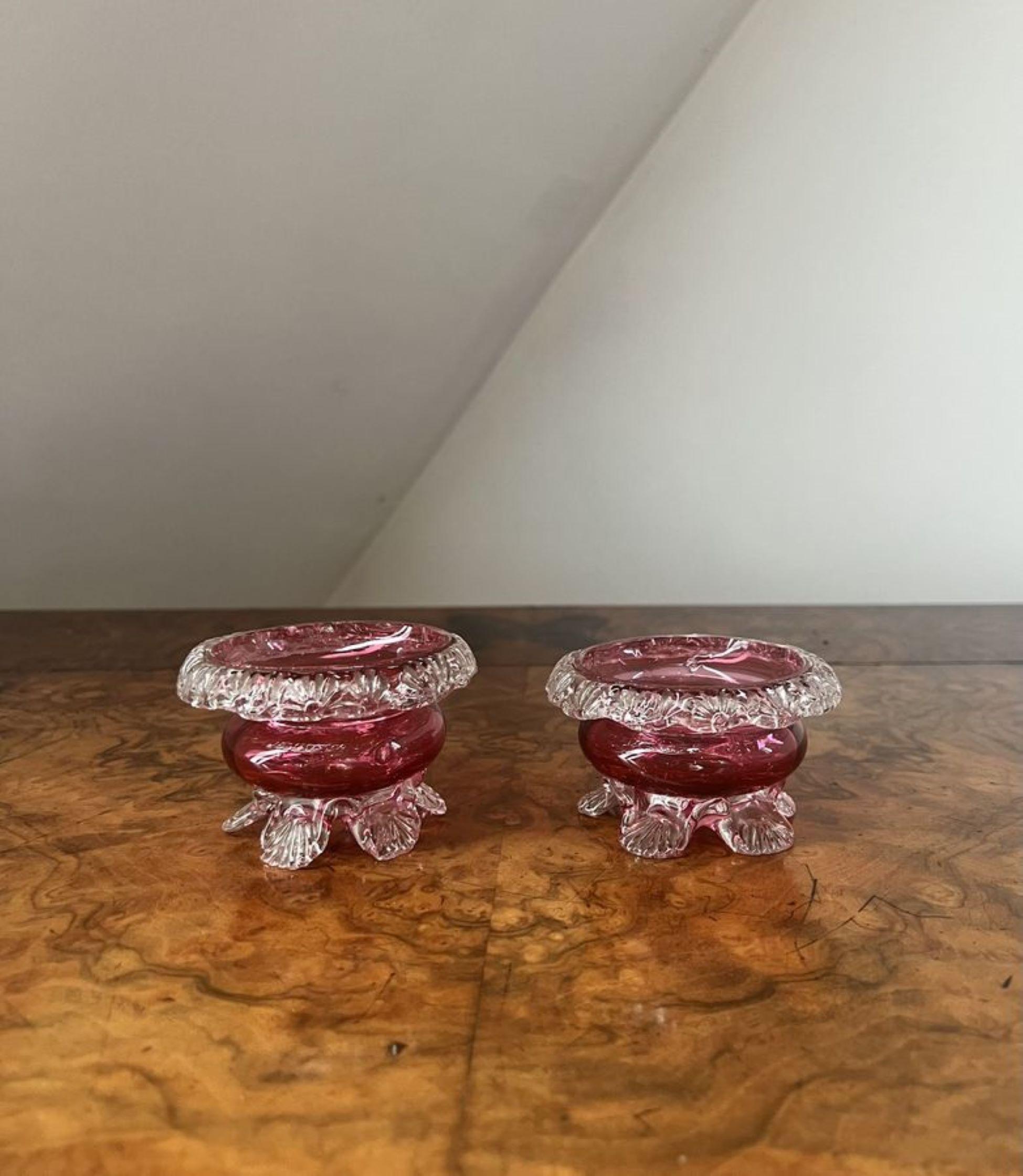 19th Century Stunning collection of quality antique Victorian cranberry glass  For Sale