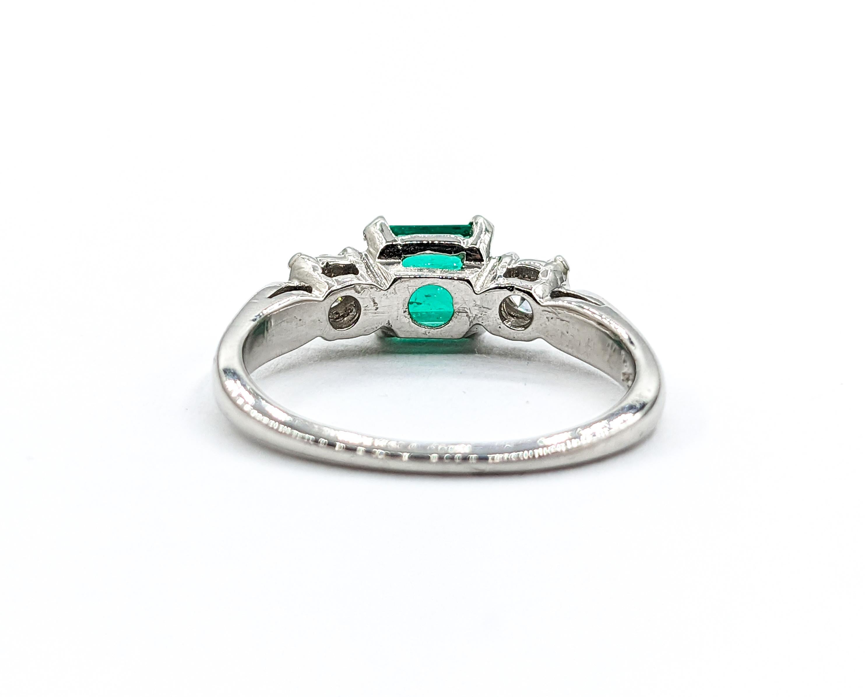 Stunning Colombian Emerald & Diamond Platinum Ring

Experience the timeless elegance of this stunning ring, meticulously crafted in 900pt platinum and adorned with 0.16 carat total weight of breathtaking diamonds with SI2 clarity and G color grade.