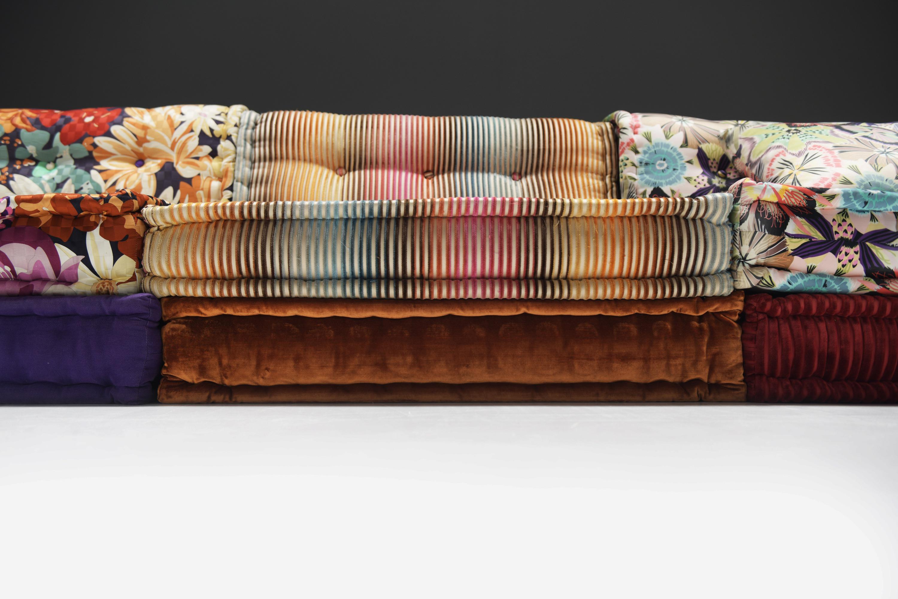 Stupendo tessuto colorato Mah Jong Missoni di Hans Hopfer per Roche Bobois France in vendita 10