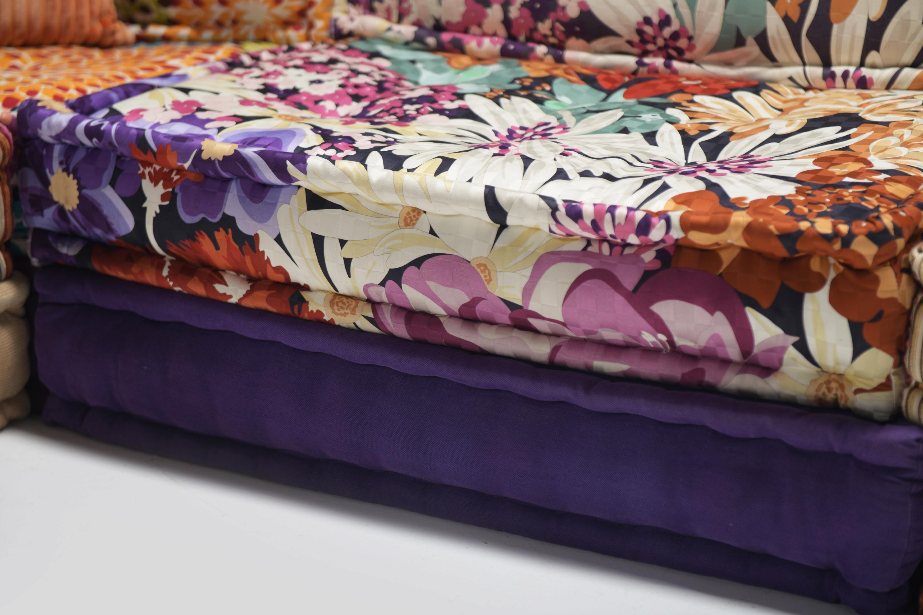 Stupendo tessuto colorato Mah Jong Missoni di Hans Hopfer per Roche Bobois France in vendita 11