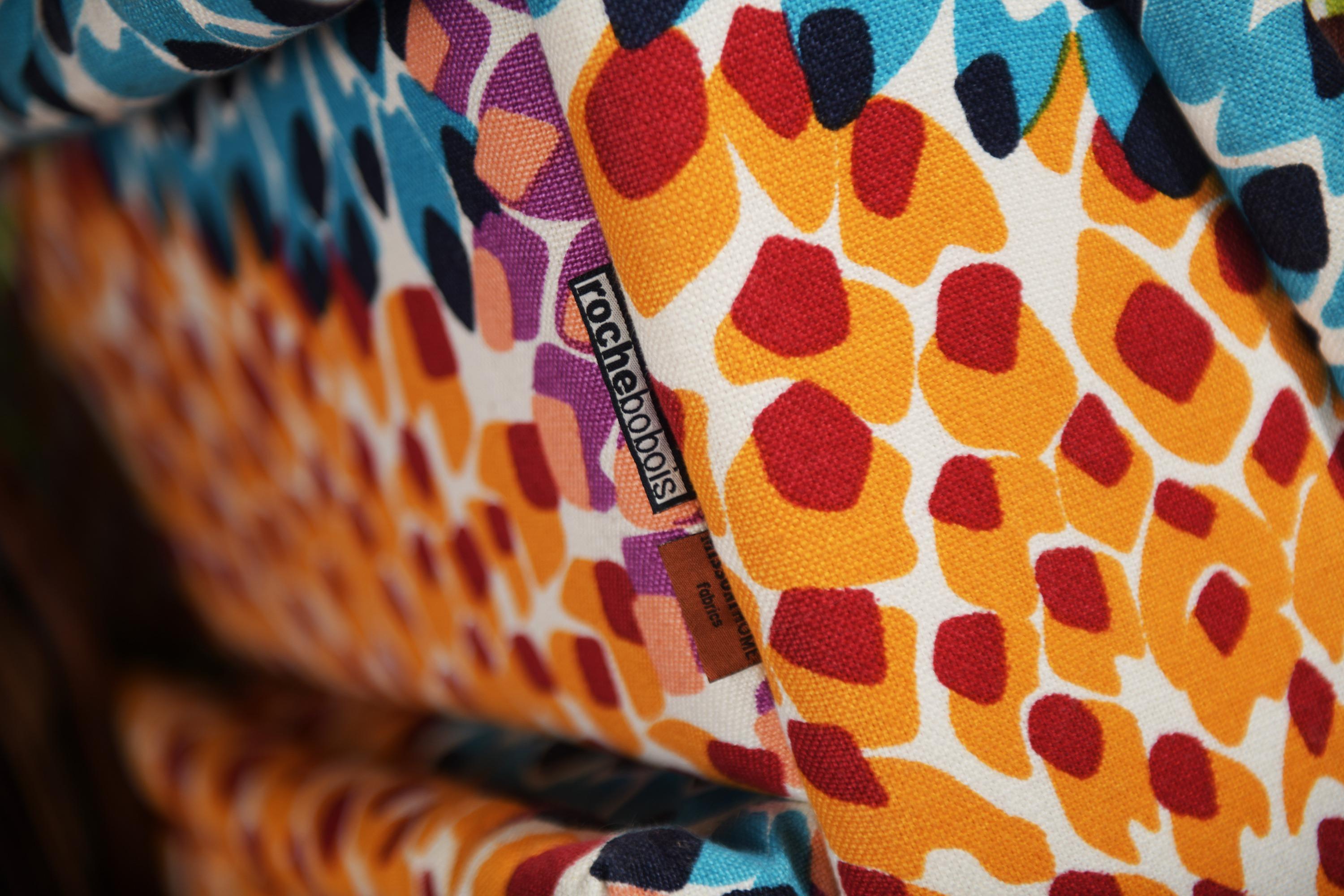 Stupendo tessuto colorato Mah Jong Missoni di Hans Hopfer per Roche Bobois France in vendita 14