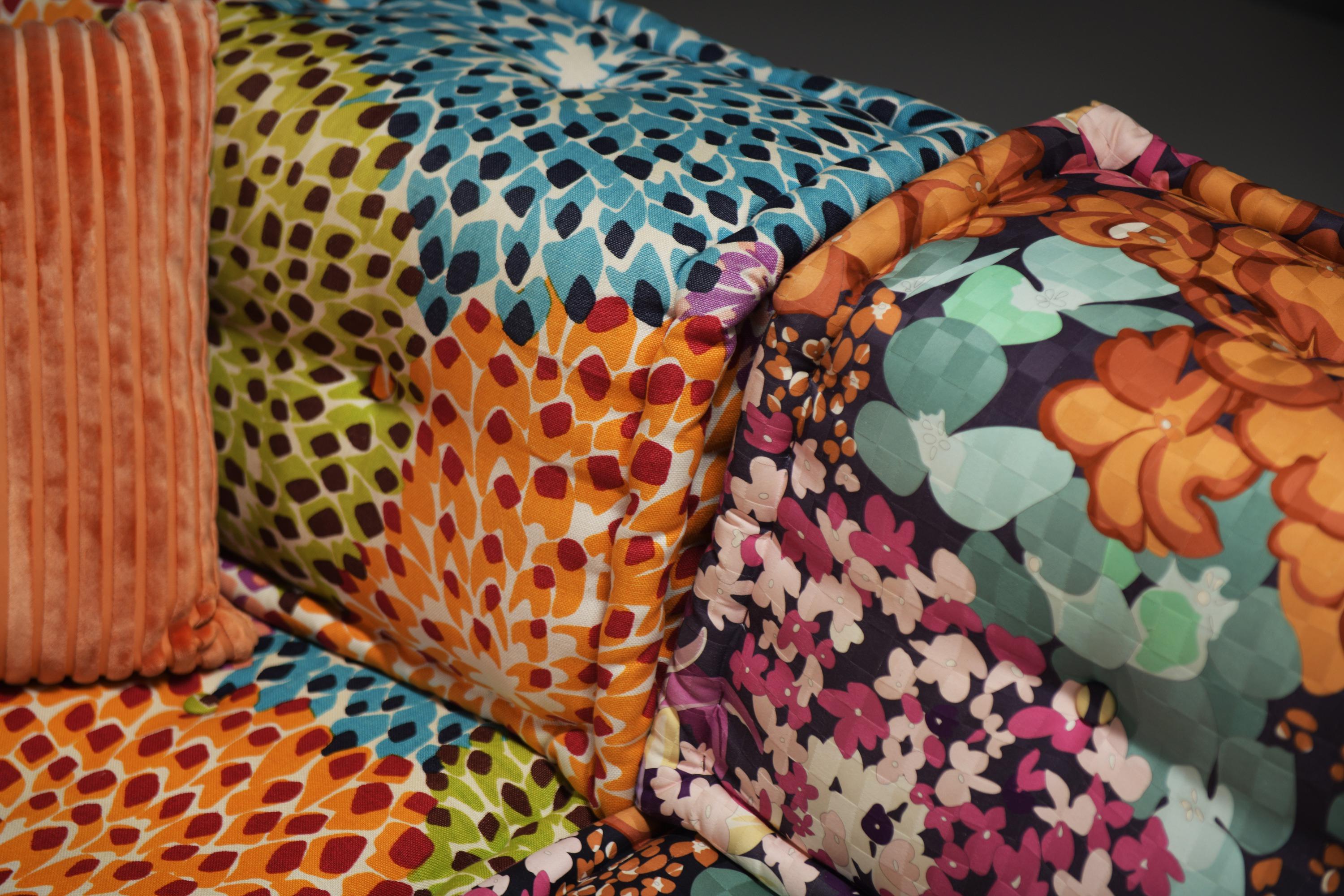 Stupendo tessuto colorato Mah Jong Missoni di Hans Hopfer per Roche Bobois France in vendita 6