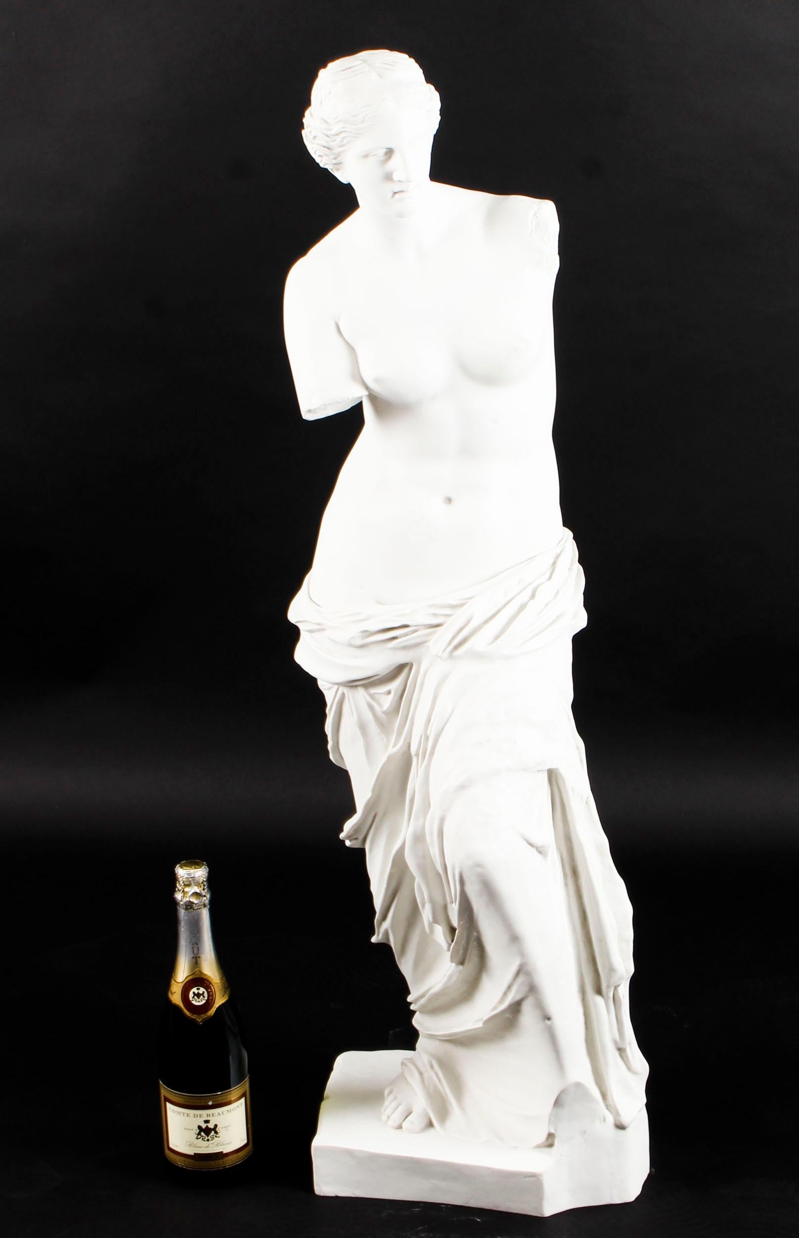 Atemberaubende Komposit-Marmorstatue der Venus von Milo aus dem späten 20. Jahrhundert im Angebot 4