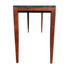 Atemberaubender Konsolentisch aus Nussbaum und Marmor, Gio Ponti zugeschrieben, 1950er Jahre