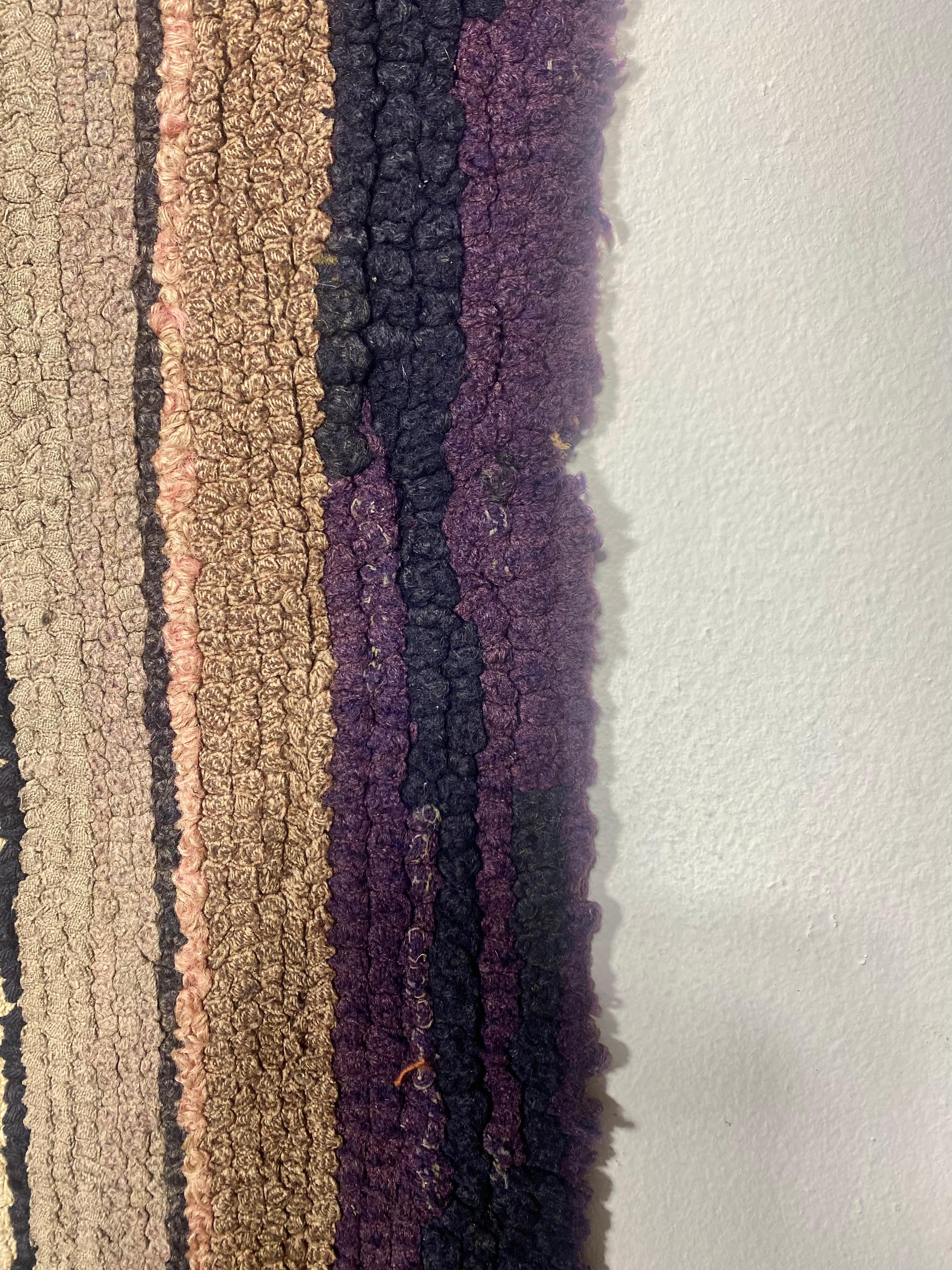 Superbe tapis crocheté constructiviste, moderniste et Art déco, suspendu au mur  ART FOLK Bon état - En vente à Buffalo, NY