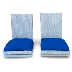 Stunning Côte d'Azur Low-Slung 1960s Wicker Chairs – France.