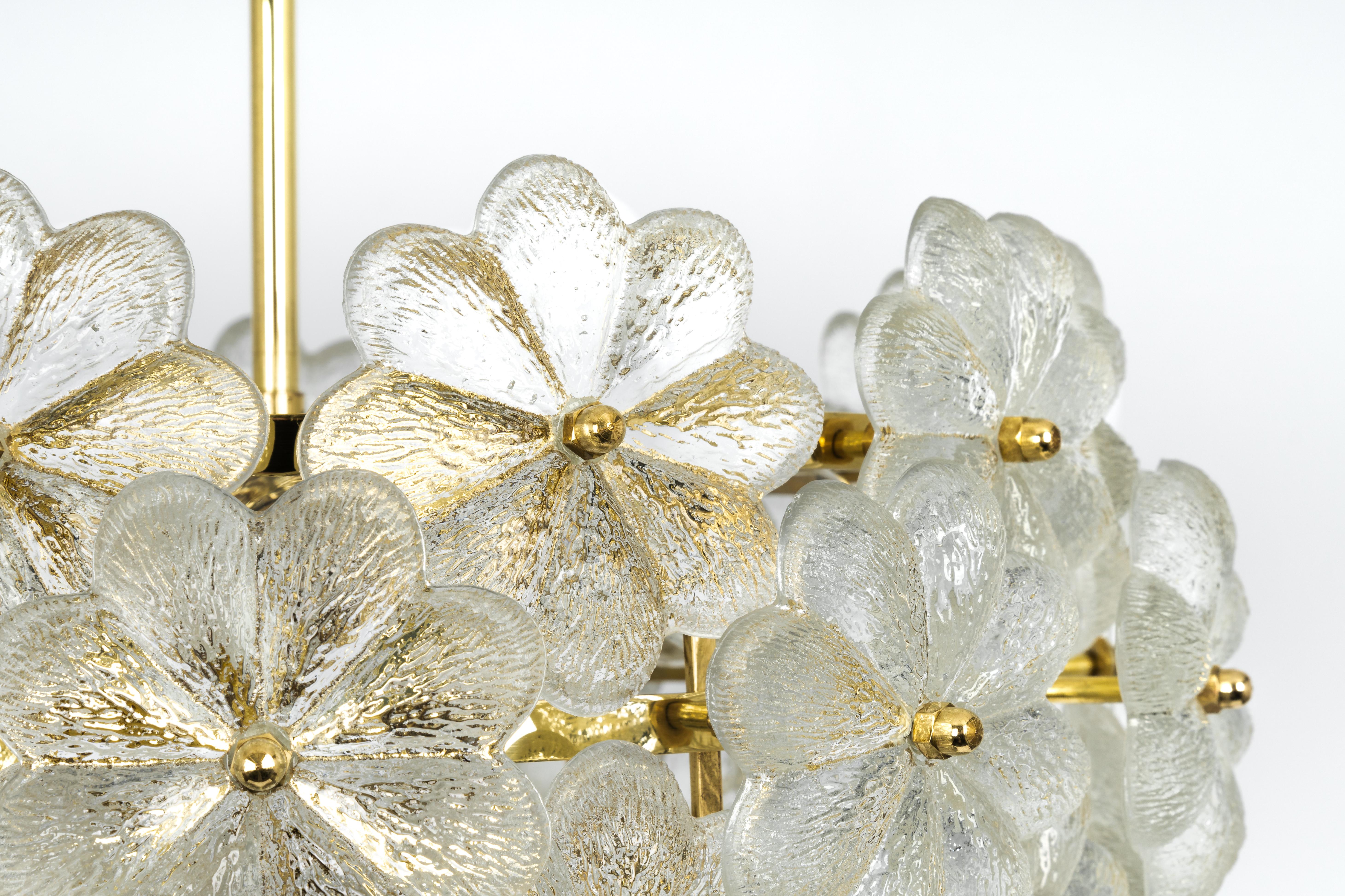 Stunning Crystal Glass Chandelier by Ernst Palme, Germany, 1970s In Good Condition In Aachen, NRW