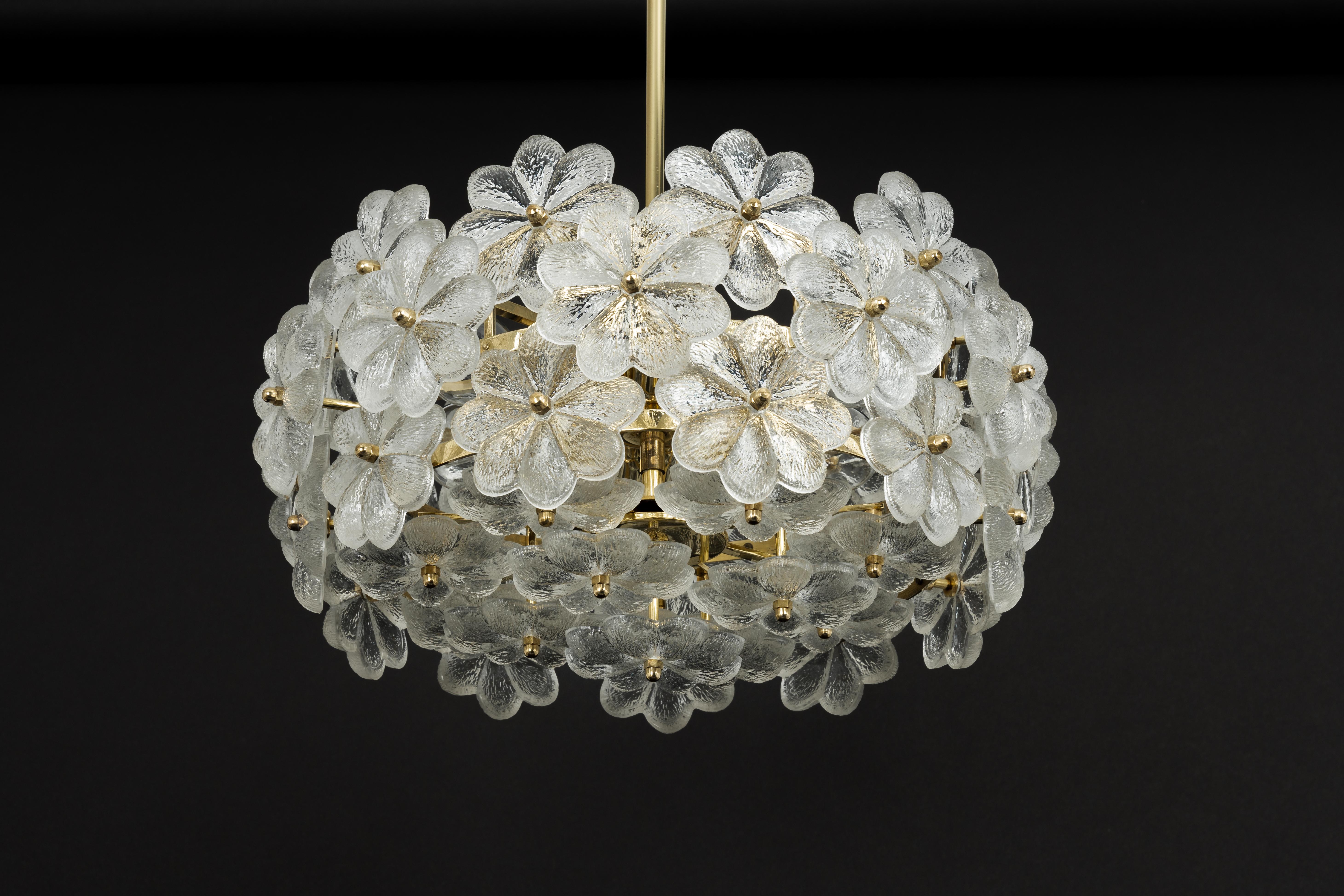 Stunning Crystal Glass Chandelier by Ernst Palme, Germany, 1970s 1