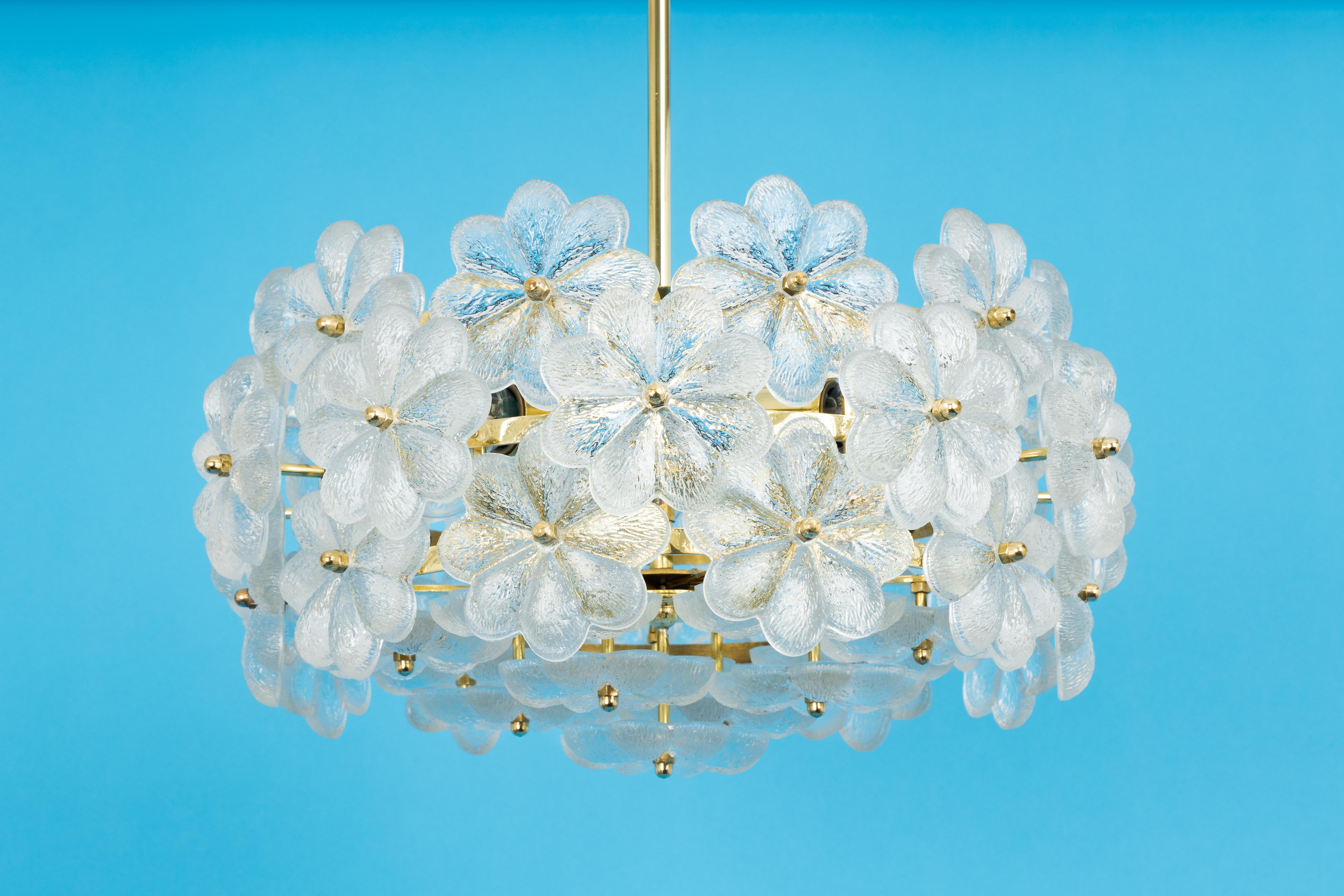 Stunning Crystal Glass Chandelier by Ernst Palme, Germany, 1970s 3