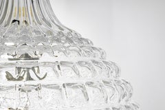 1 of 2 Stunning Crystal Glass Pendant Light, Peill & Putzler, Germany, 1970s