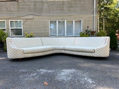 Superbe canapé sectionnel 3 pièces incurvé de style Milo Baughman Carson's