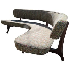 Stunning Curved Sculptural Floating Sofa Mid-Century Modern