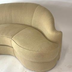 Stunning Curved Sculptural Swaim Sofa Settee in the Manner of Vladimir Kagan