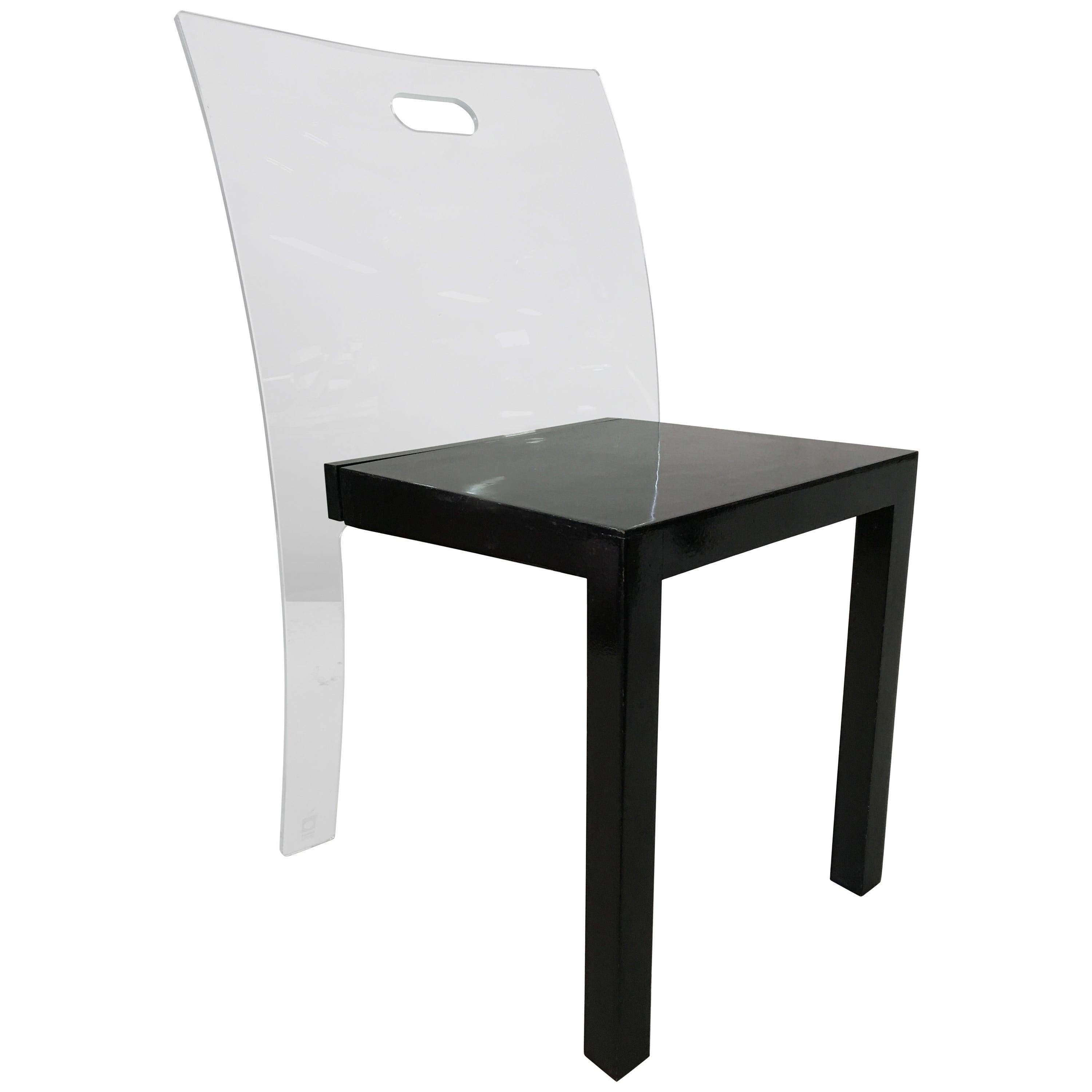 Stunning Curvet Zeritalia Glass Chair For Sale