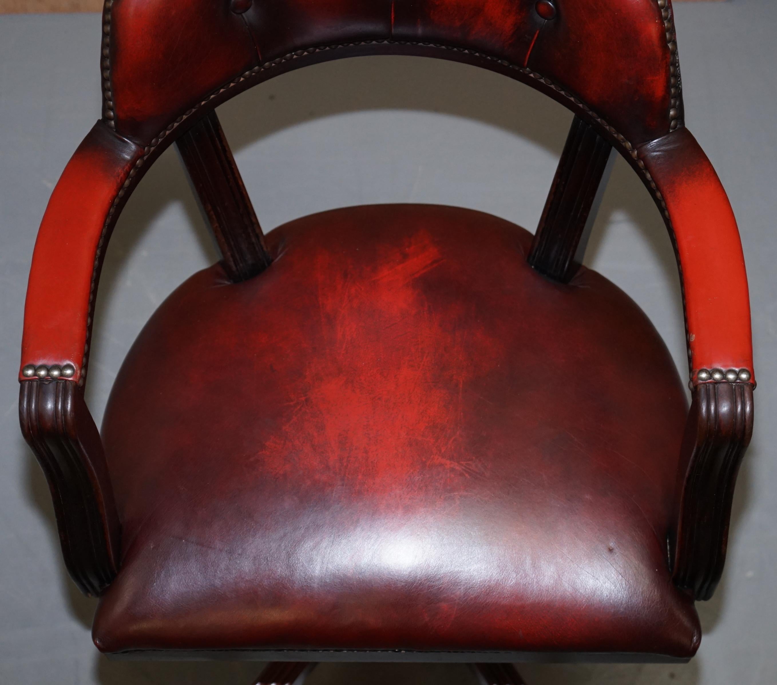 oxblood office chair