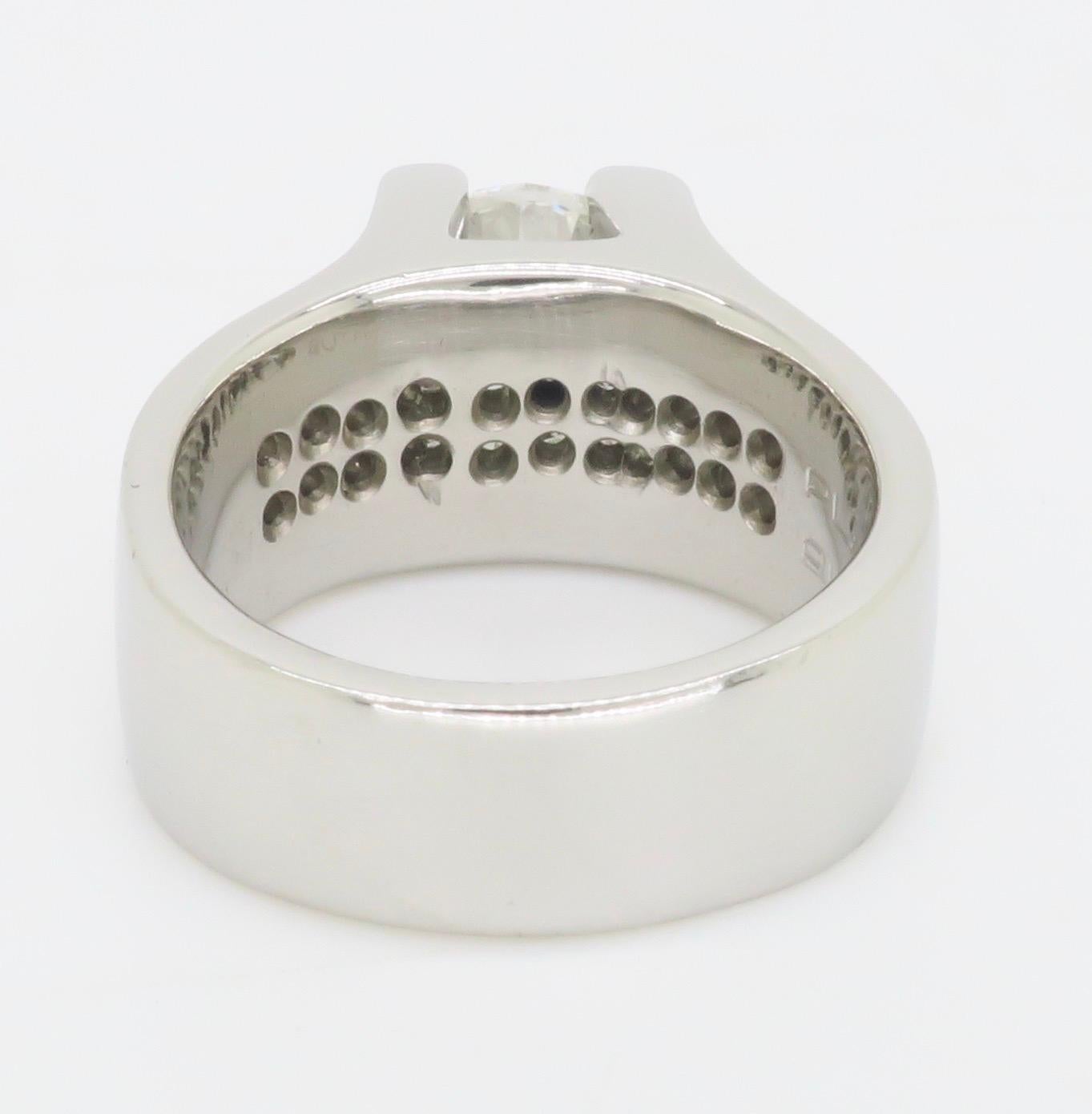 Stunning Custom 3.36CTW Diamond Platinum Ring For Sale 7