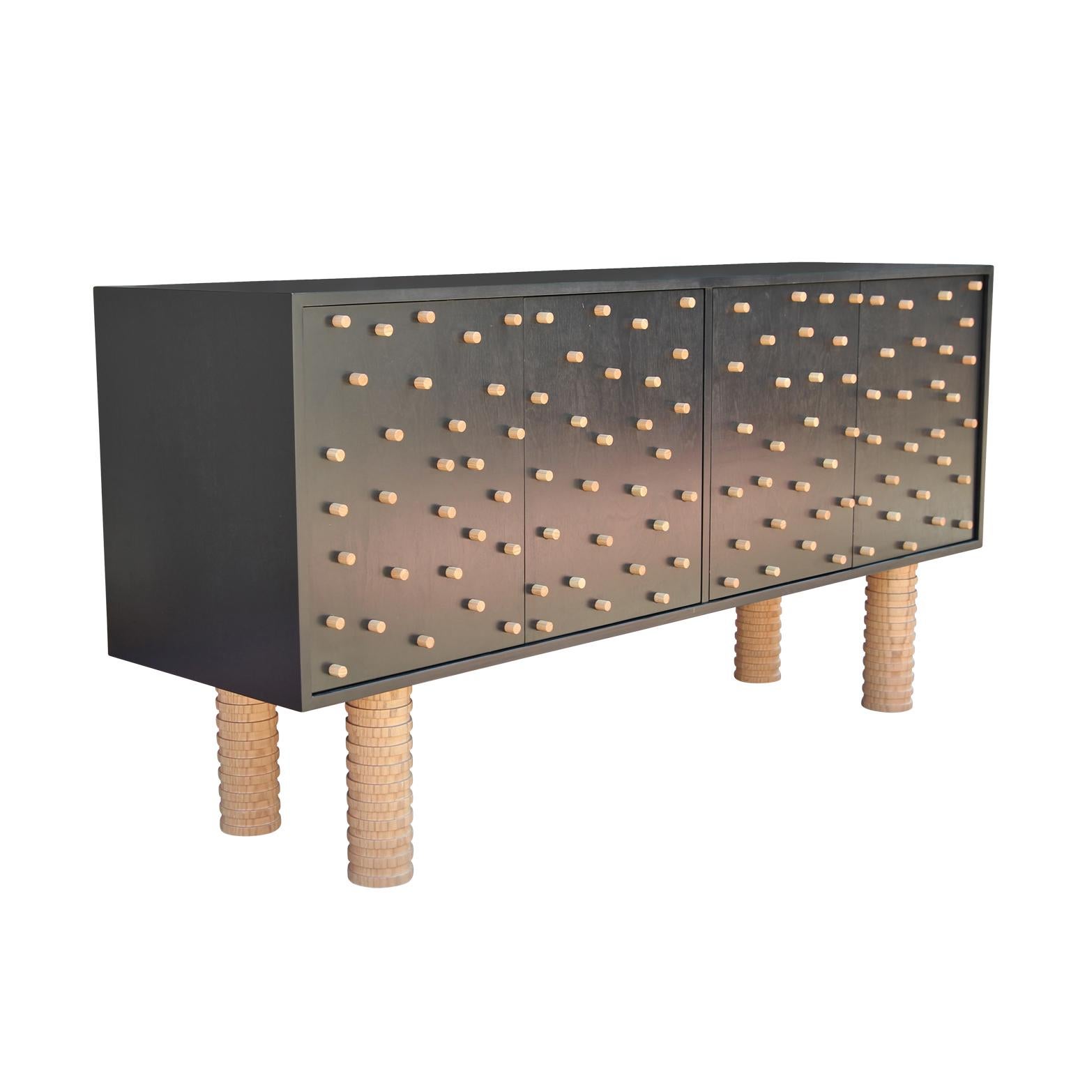 Modern Stunning Custom Brutalist Postmodern Sideboard or Cabinet