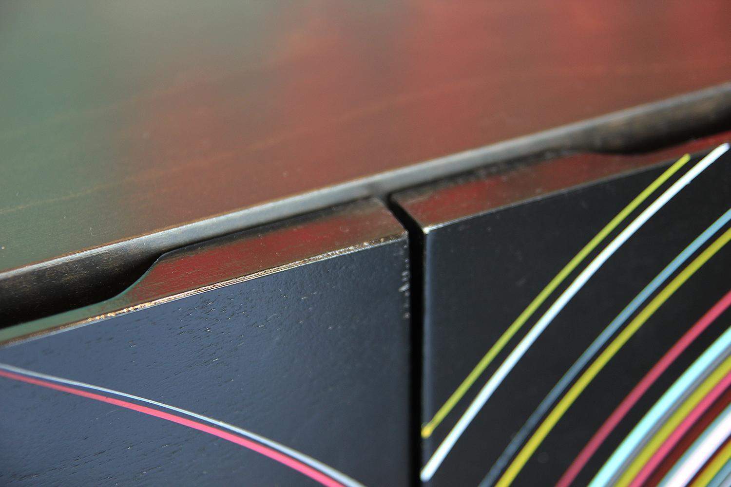 Post-Modern Stunning Custom Contemporary Modern Sideboard with David Hardaker Painting