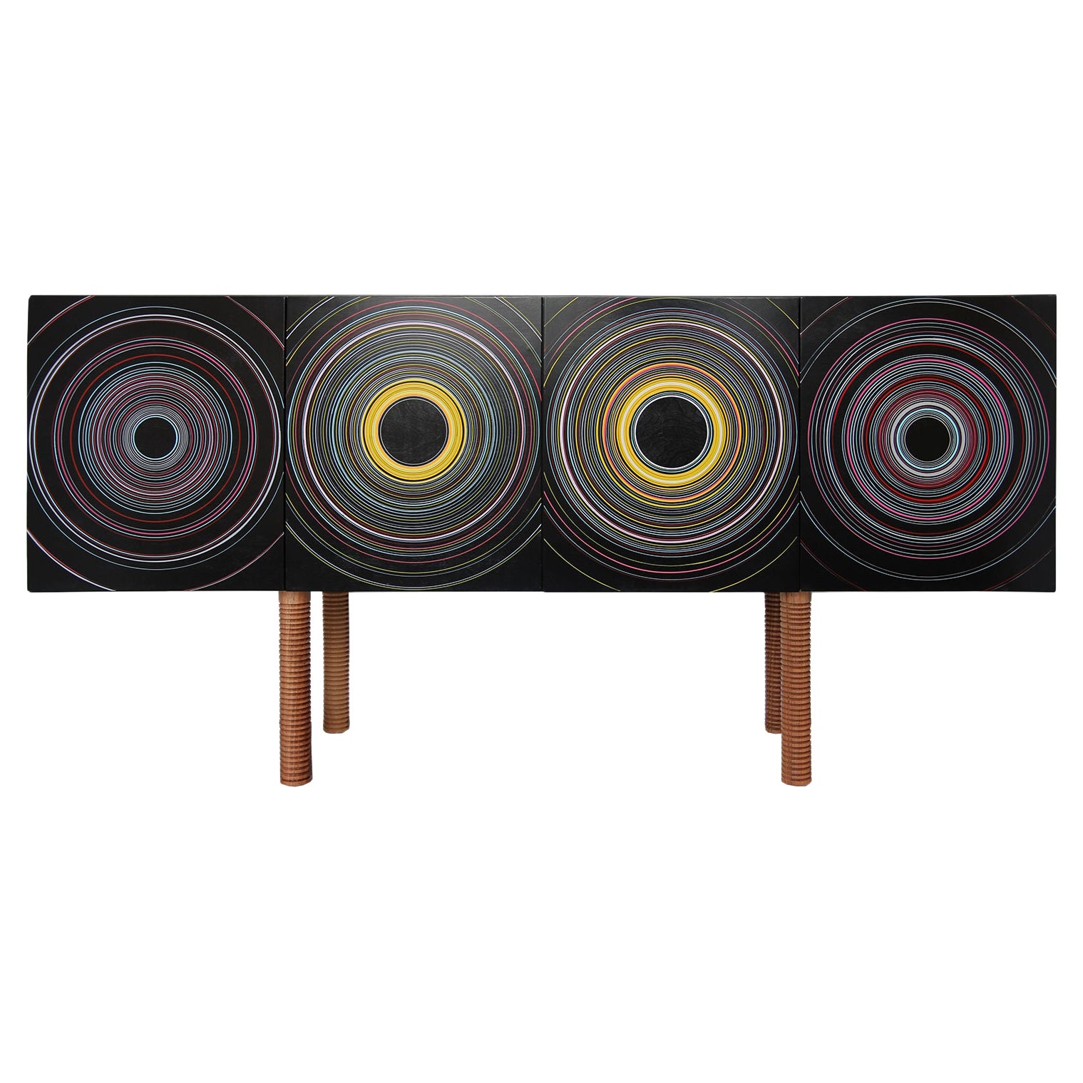 Stunning Custom Contemporary Modern Sideboard with David Hardaker Painting