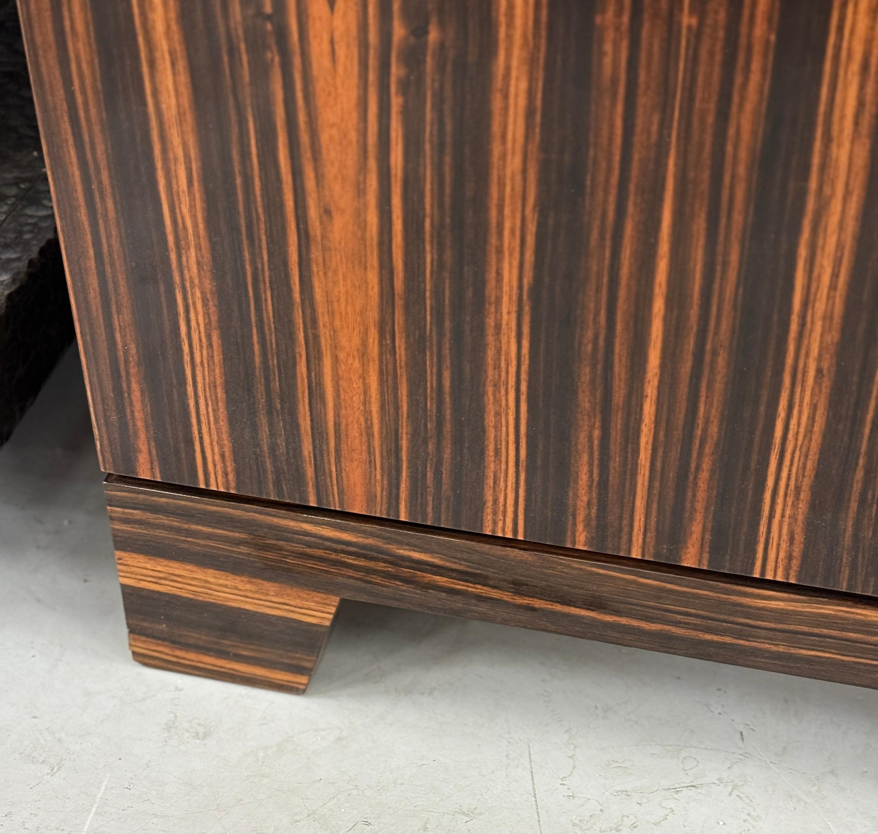 Stunning Custom Macassar Ebony Small Server Sideboard For Sale 7