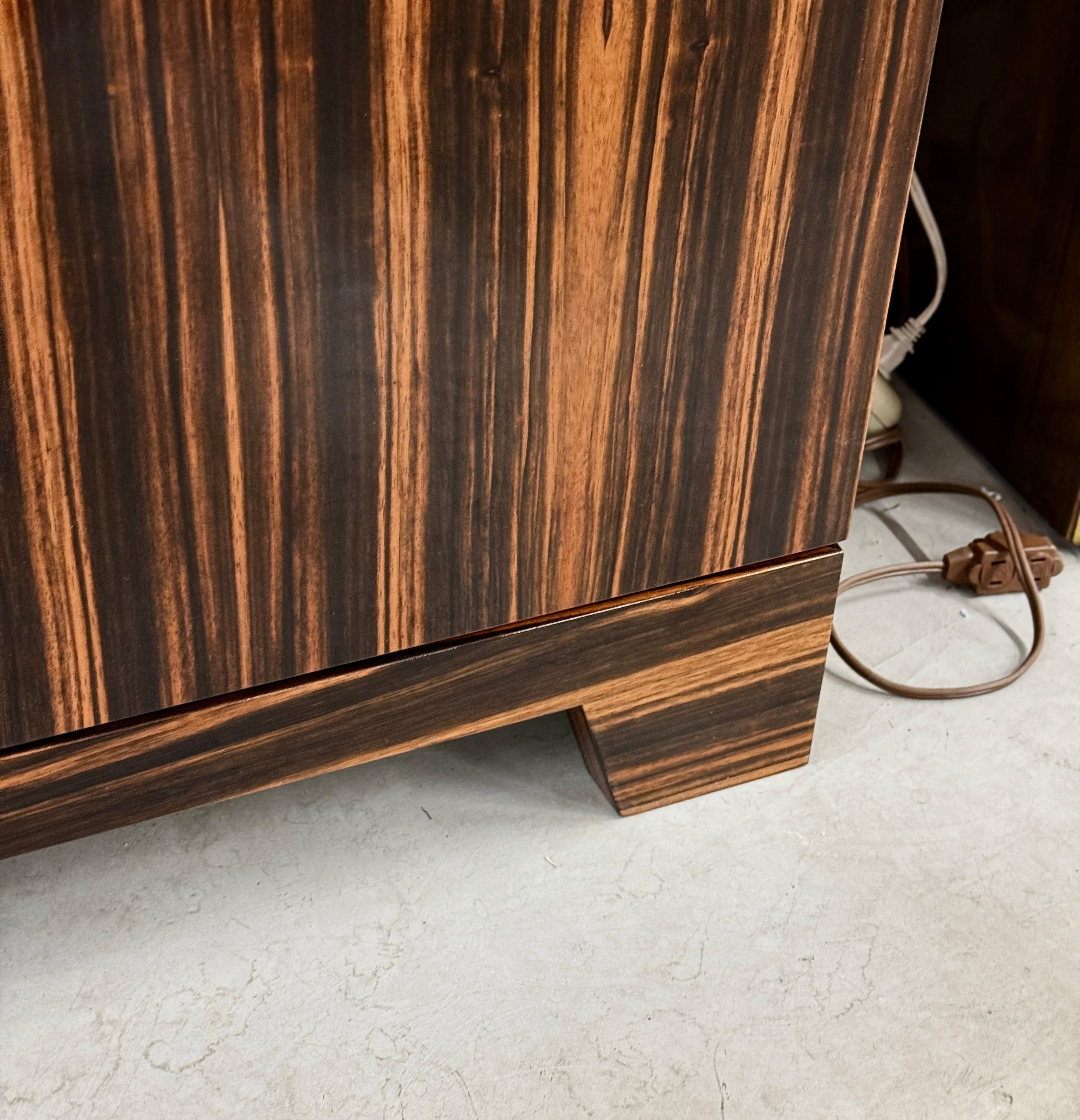 Stunning Custom Macassar Ebony Small Server Sideboard For Sale 8