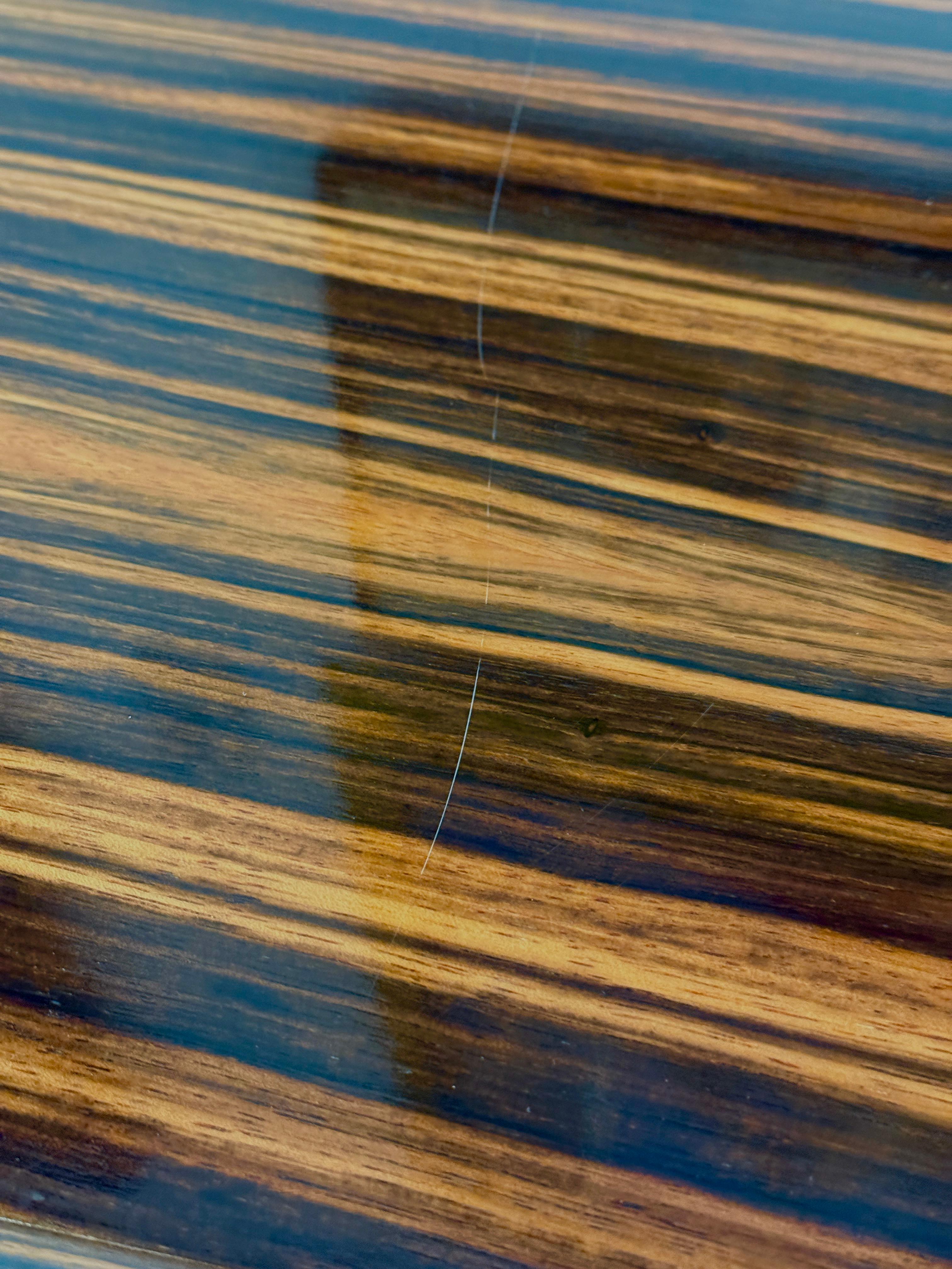 Stunning Custom Macassar Ebony Small Server Sideboard For Sale 9