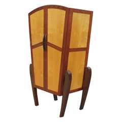 Stunning Custom Scott Black / Blackwood Postmodern Armoire or Wardrobe