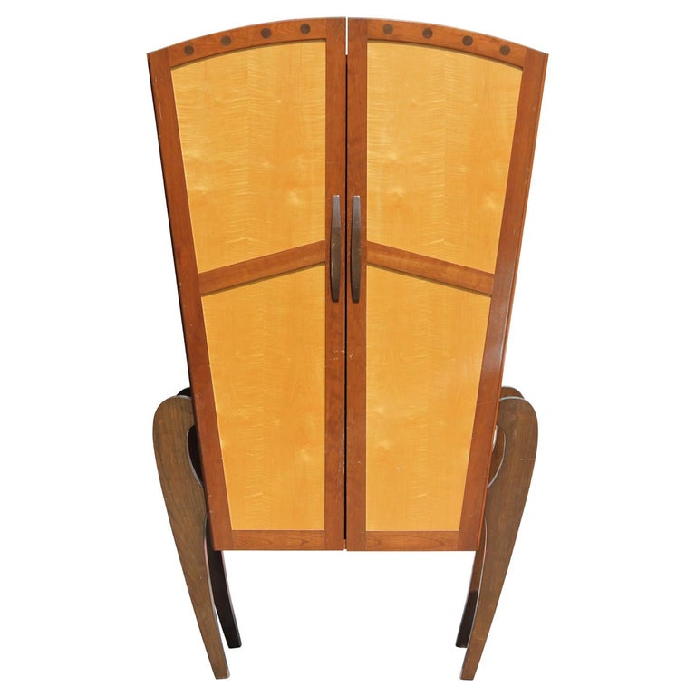 Stunning Custom Scott Black Blackwood Postmodern Armoire Or